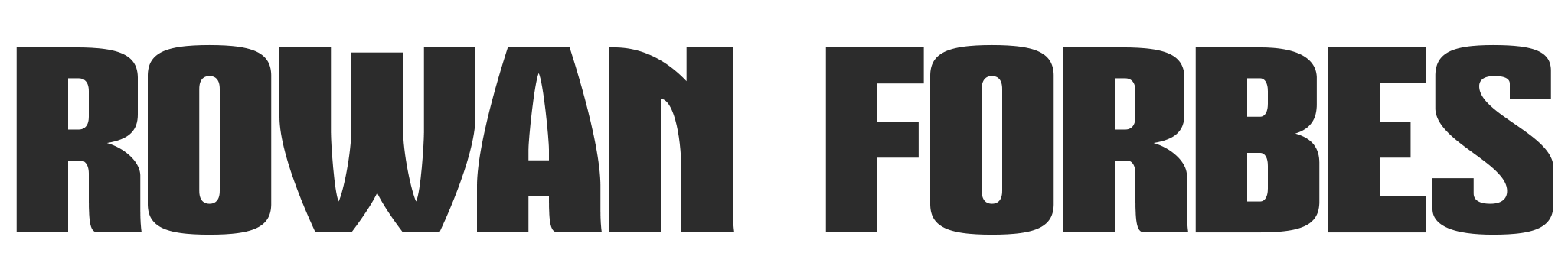 Logo with the words "ROWAI FORBES" in large, bold, black font.