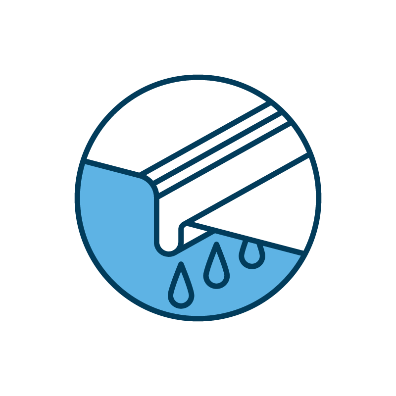 A Close-Up Diagram of  Leaf Sentry weep holes.