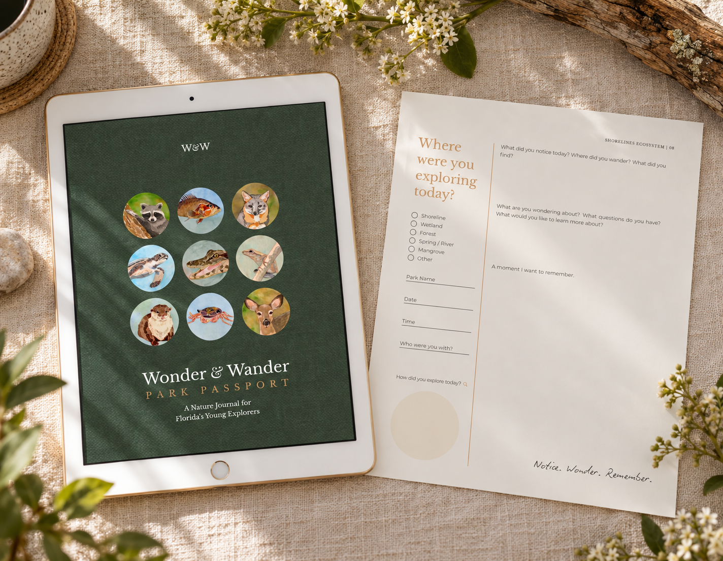 Florida Park Passport & Nature Journal Digital Print-at-Home Edition - Instant Download