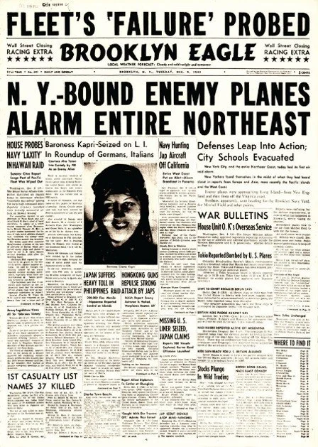 Brooklyn Eagle, December 9, 1941