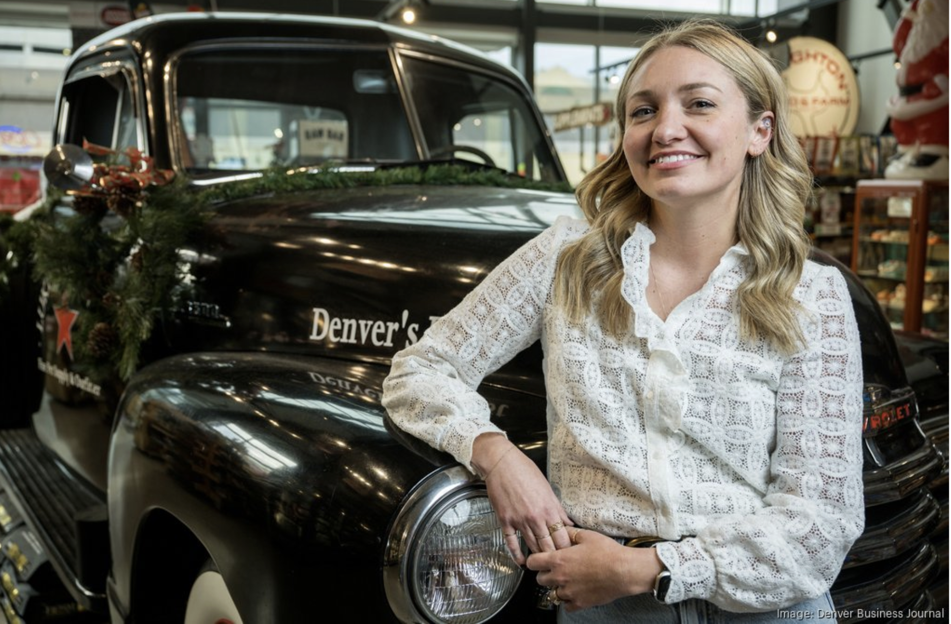 Caitlin Braun poses for a portrait at Luke & Company on November 12, 2025, in Denver.
