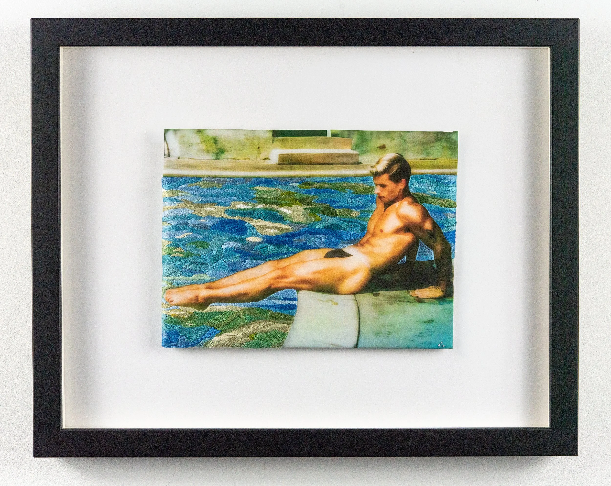 I Have Gazed So Much framed in black, original queer art by Vancouver artist Paul Gravett.