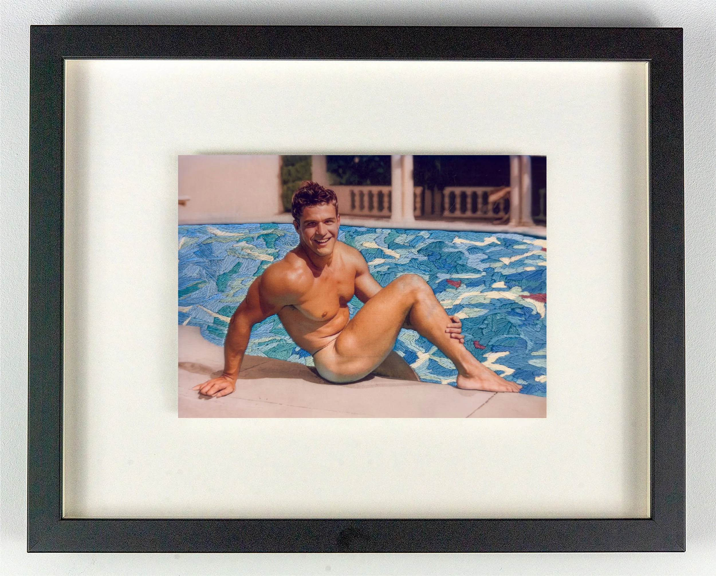 Days of 1957 (2) framed in black, original queer art by Vancouver artist Paul Gravett
