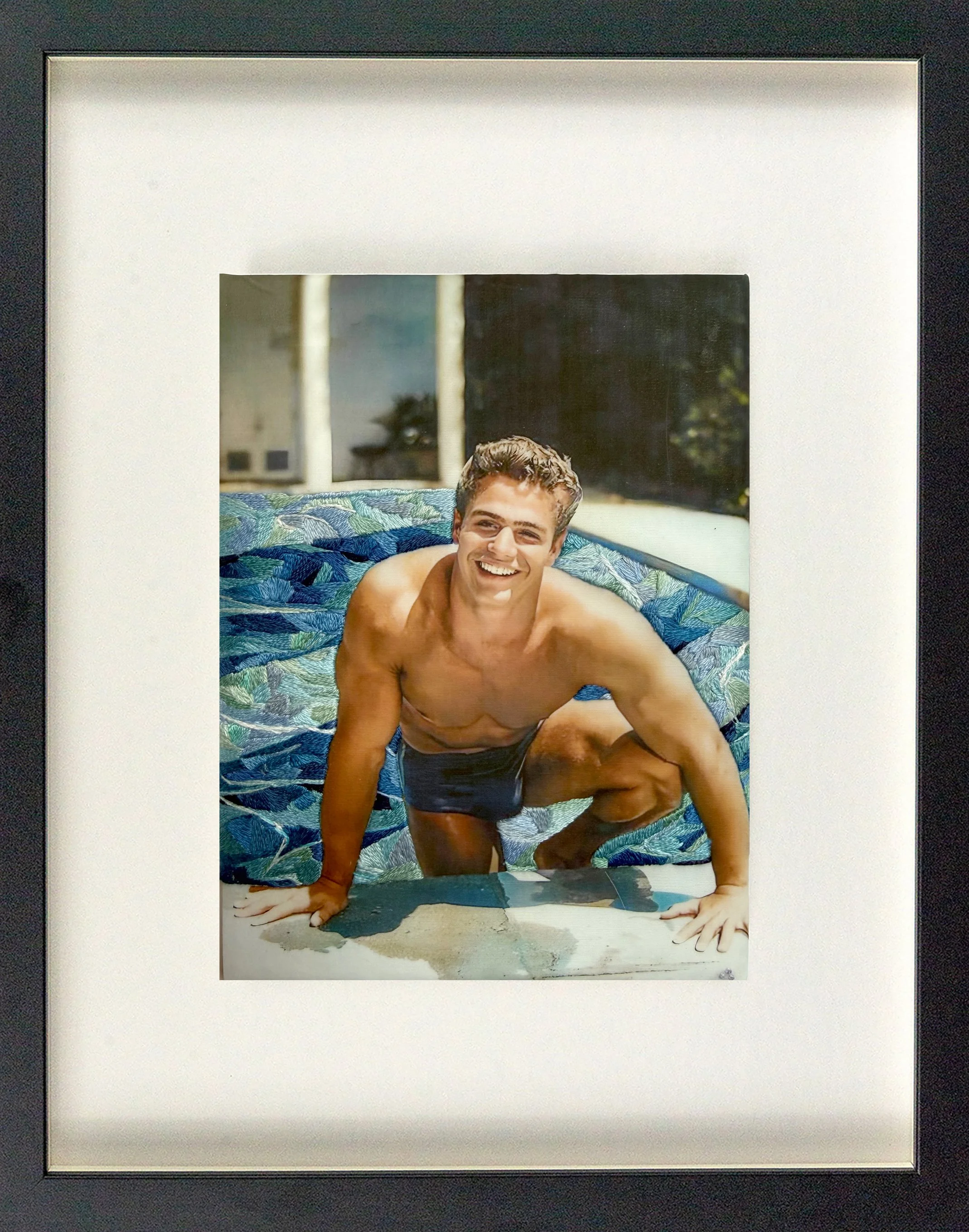 Days of 1957 (3) framed in black, original queer art by Vancouver artist Paul Gravett.