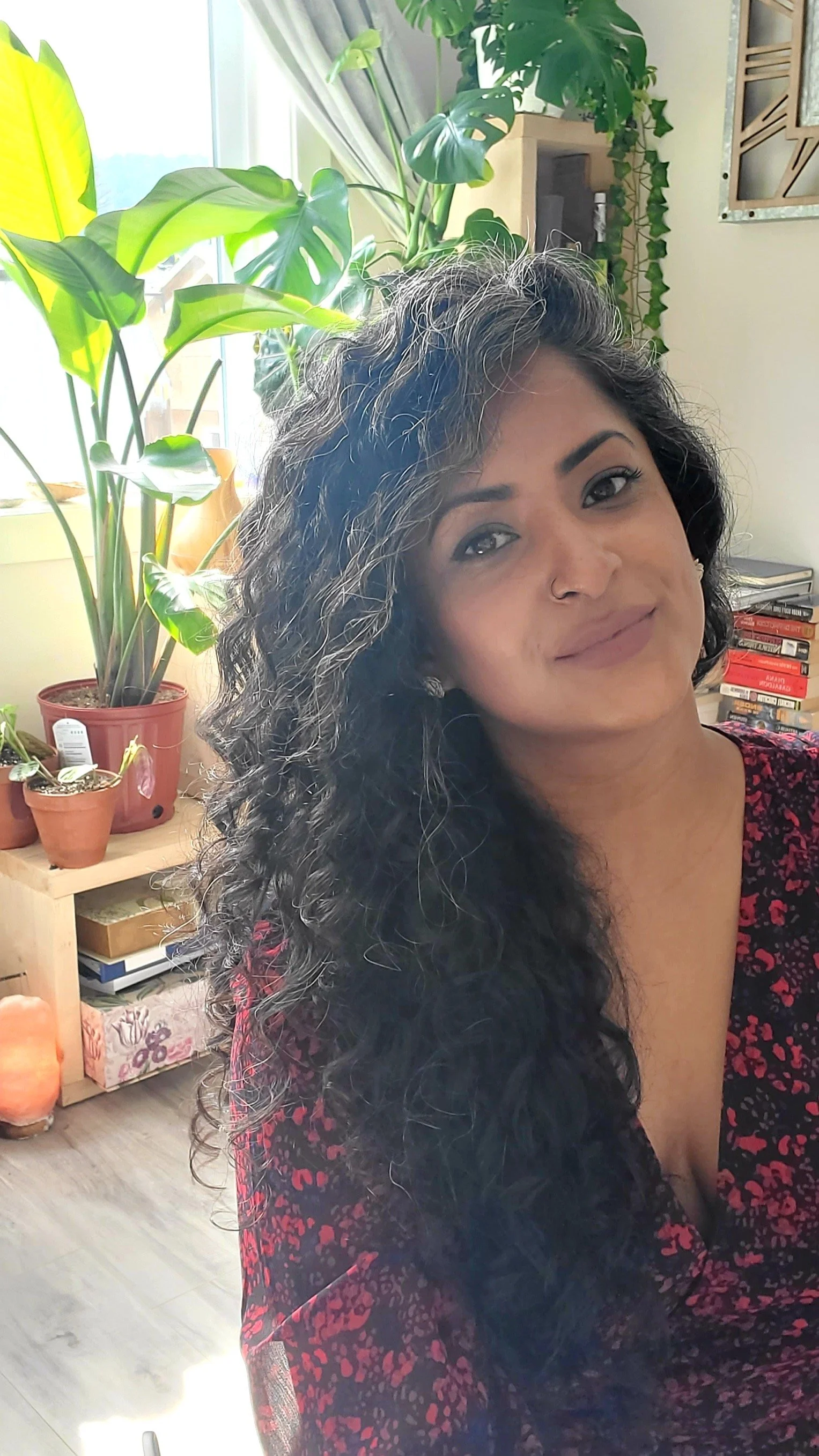 Vanathy Paranthaman, Registered Nurse providing somatic psychotherapy, trauma therapy, and psychedelic preparation and integration at Conscious Mind Clinic in North Vancouver.