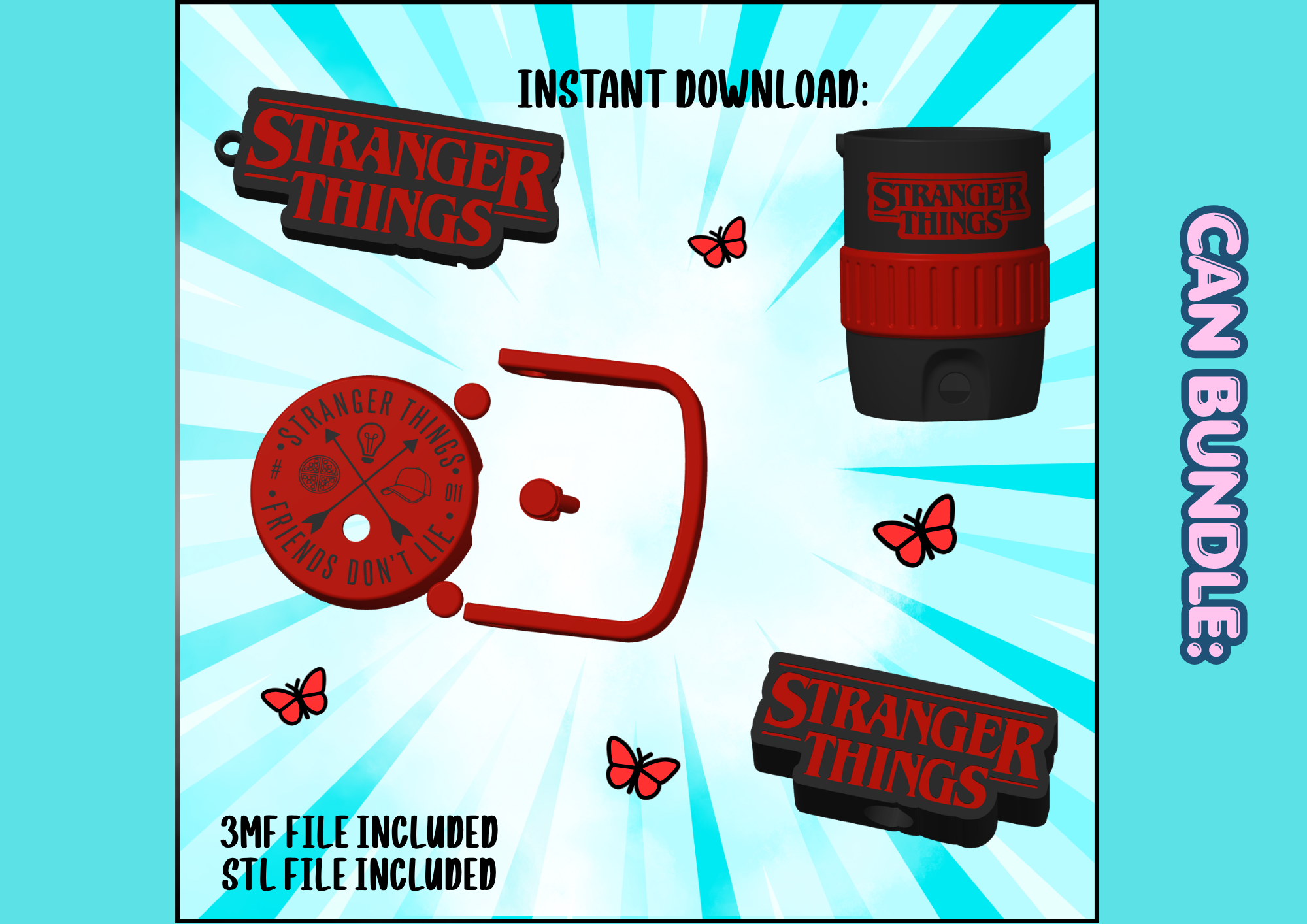 STRANGER THINGS CAN HOLDER