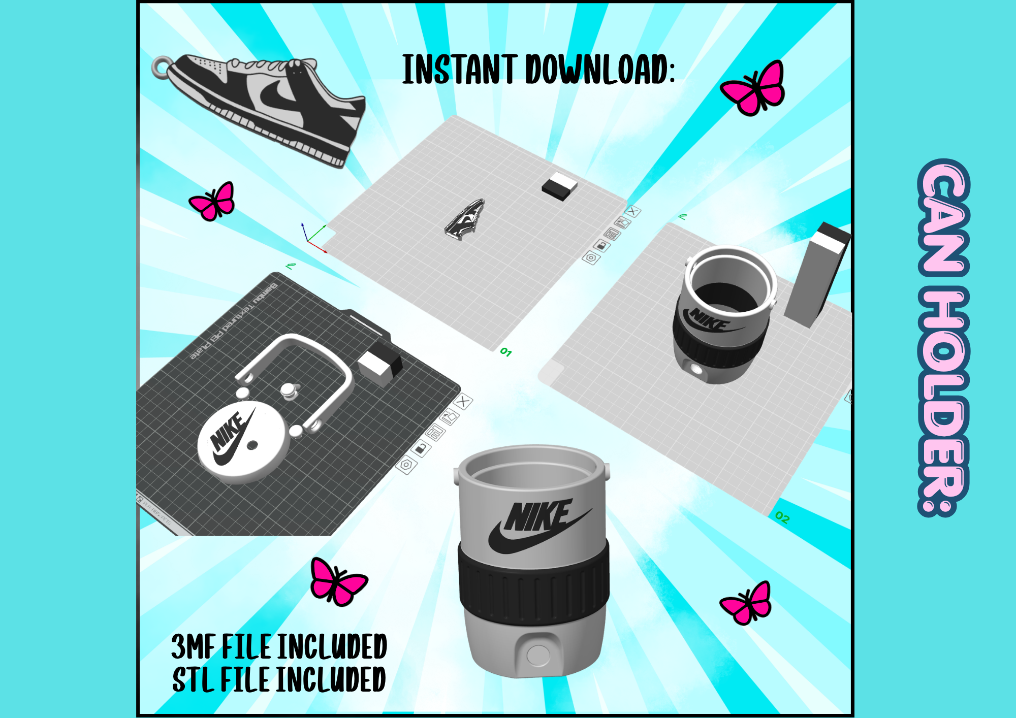 TRAINER NIKE CAN HOLDER AND CAN OPENER