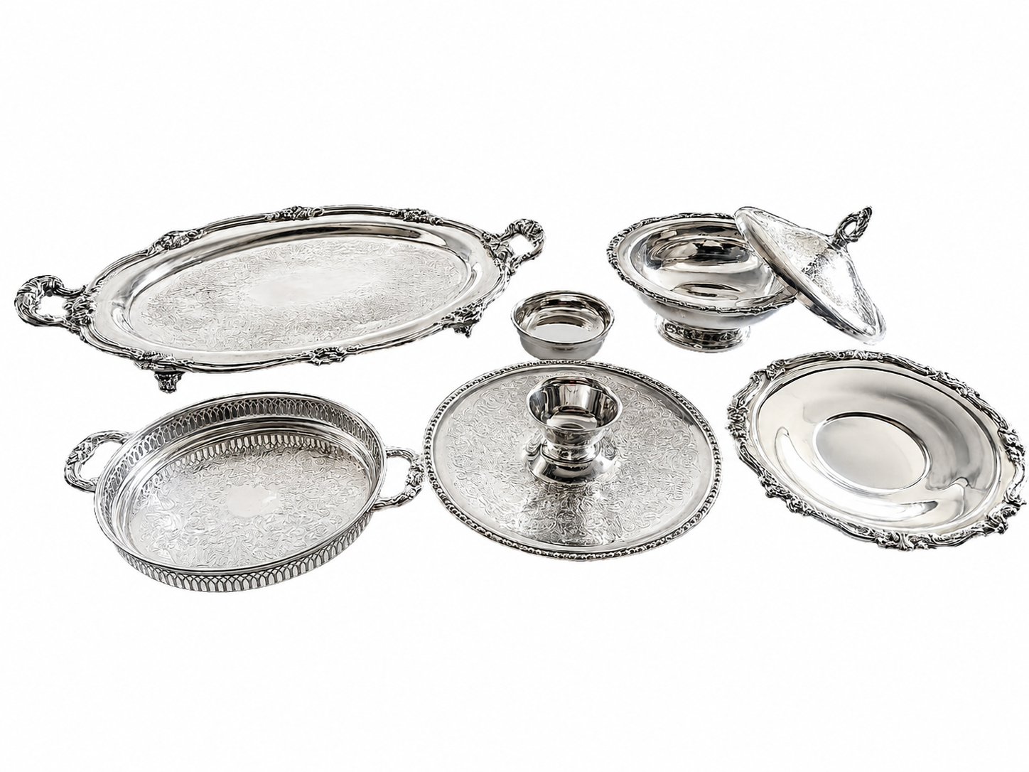 Vintage Silver Serving Collection
