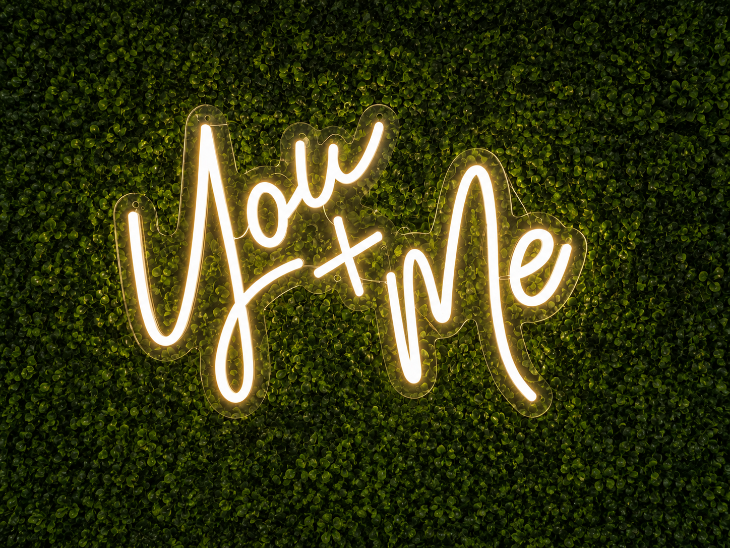 You + Me neon sign