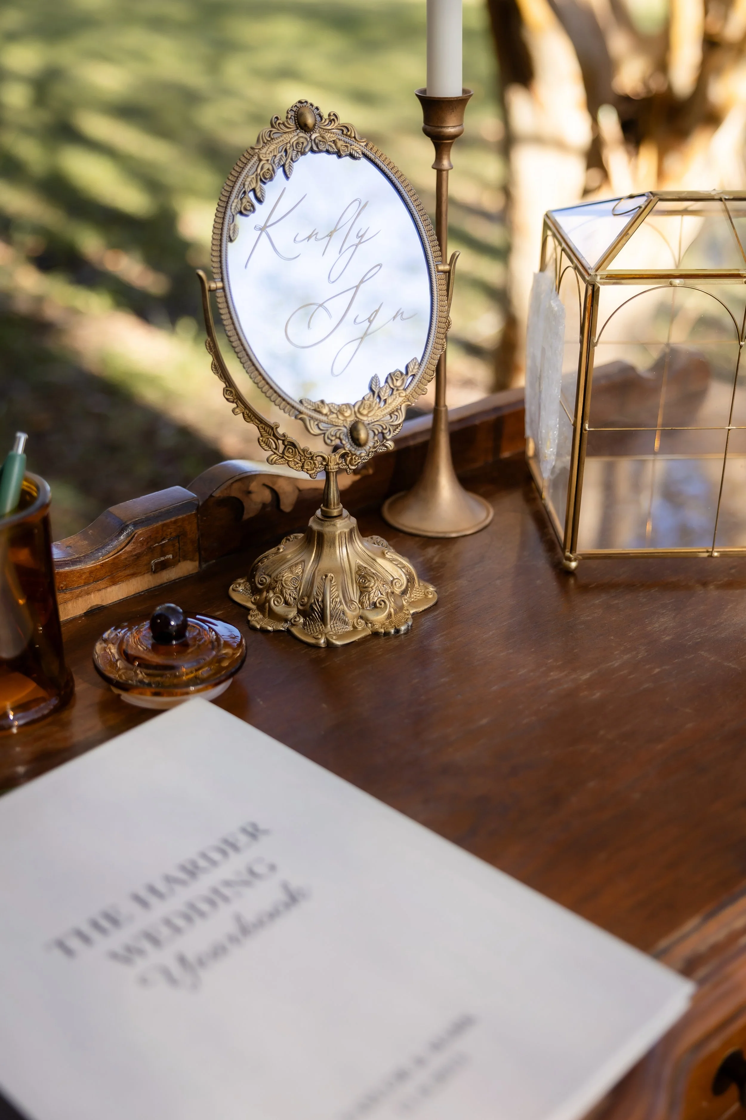 Kindly sign vintage mirror