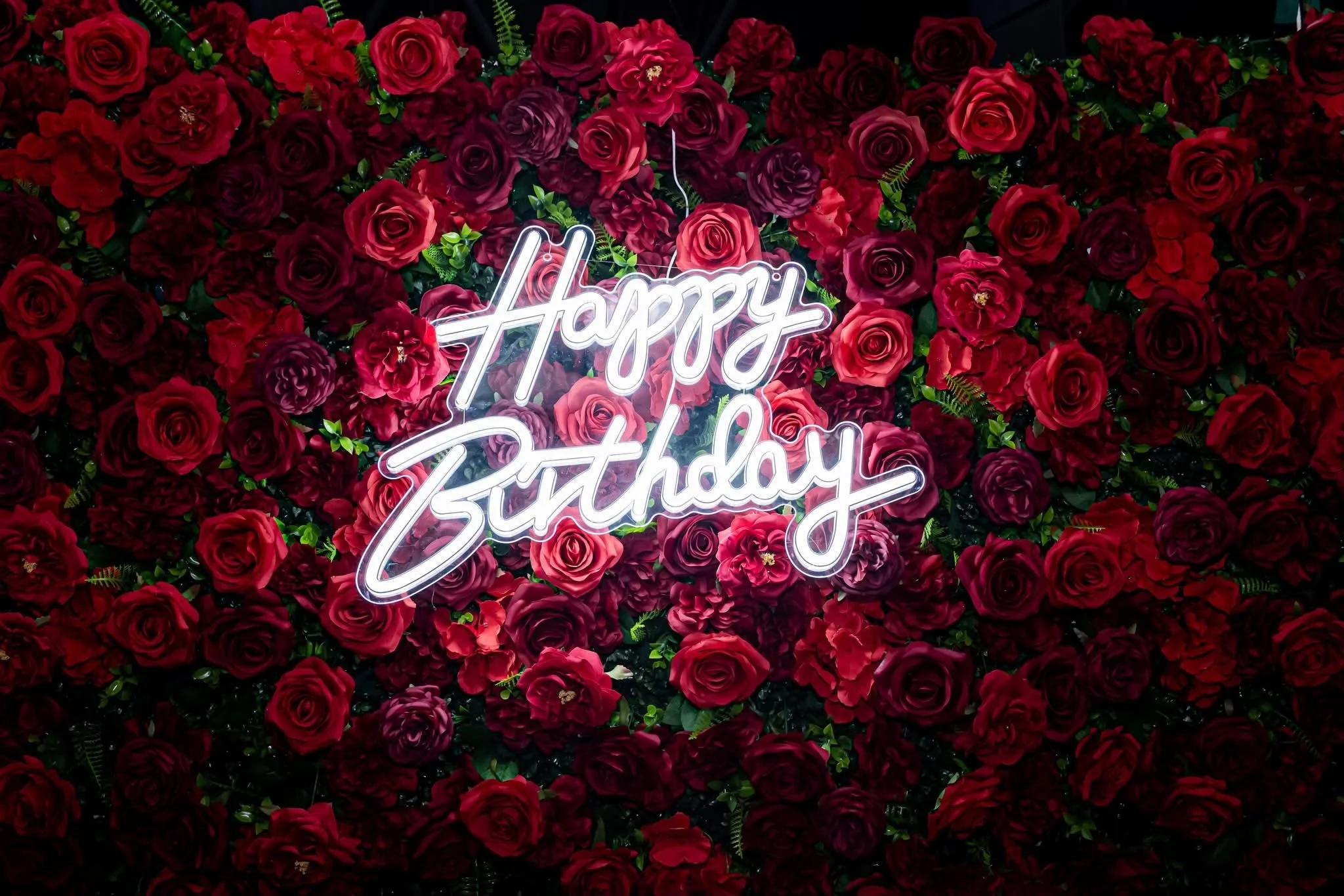 Happy Birthday neon sign