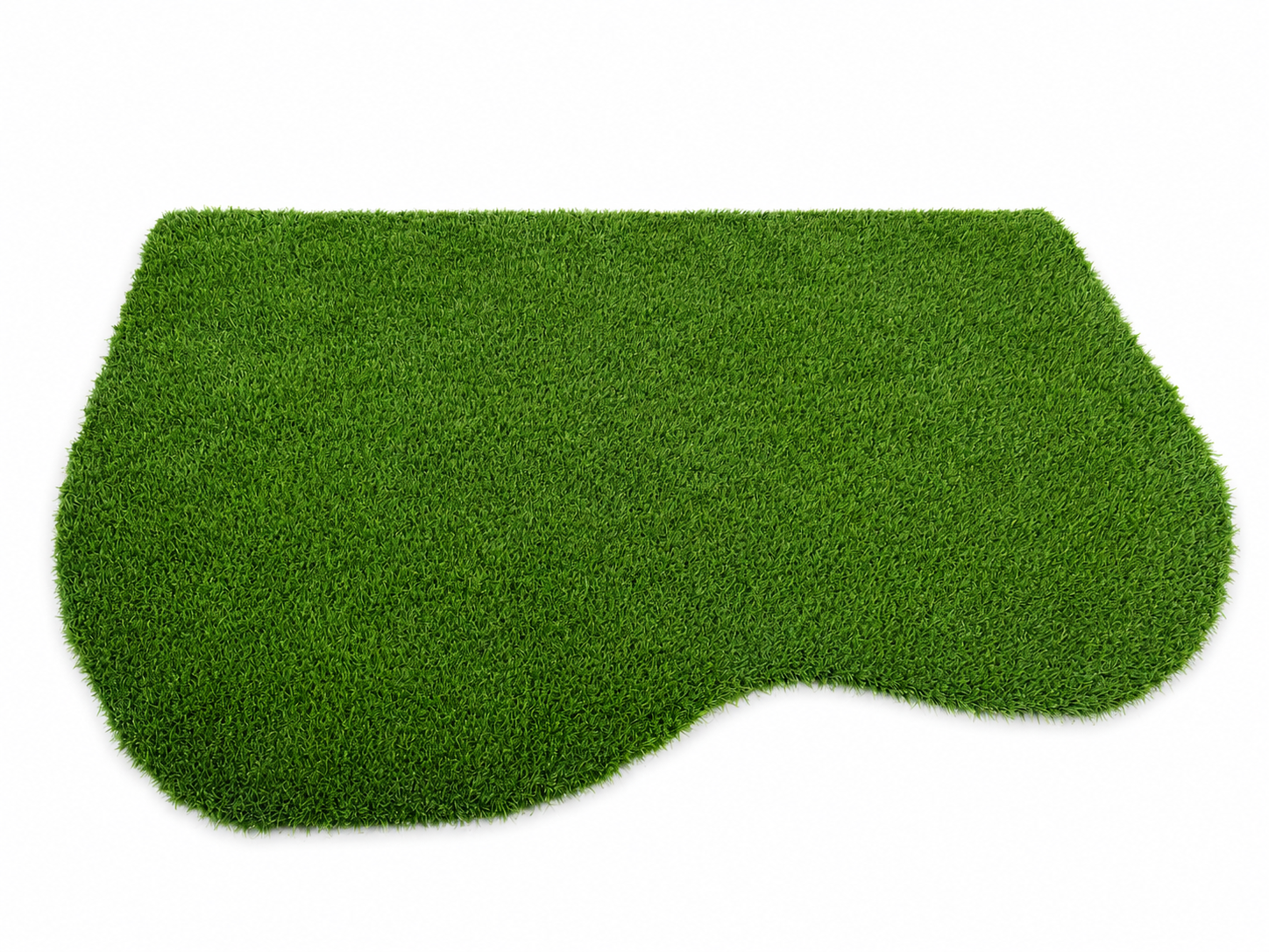 Golf green shaped turf