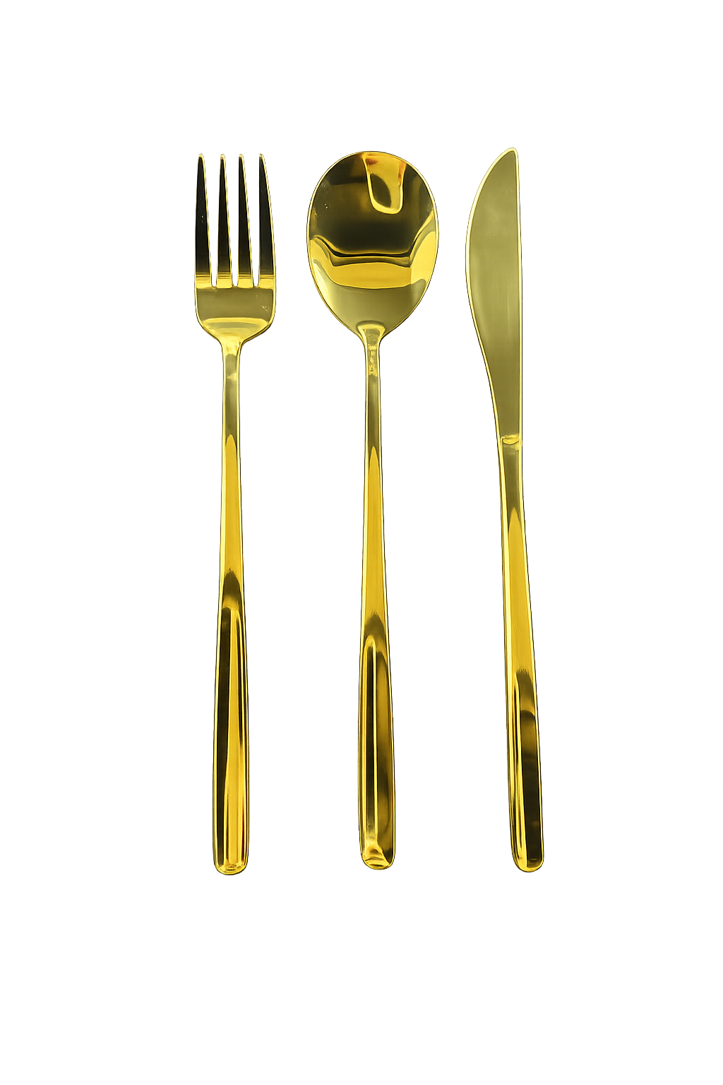 Gold cutlery set