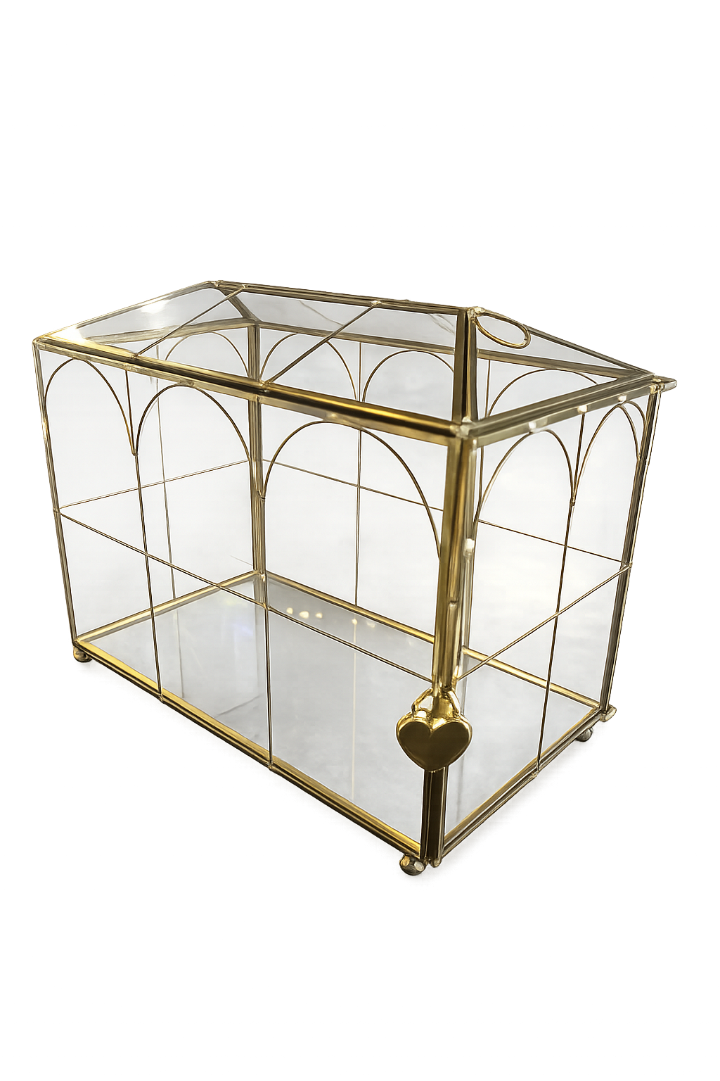 Glass & Gold Card Box