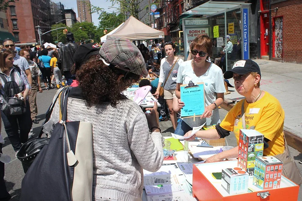 Tabling at the Loisaida Festival with the Lower East Side Ecology Center