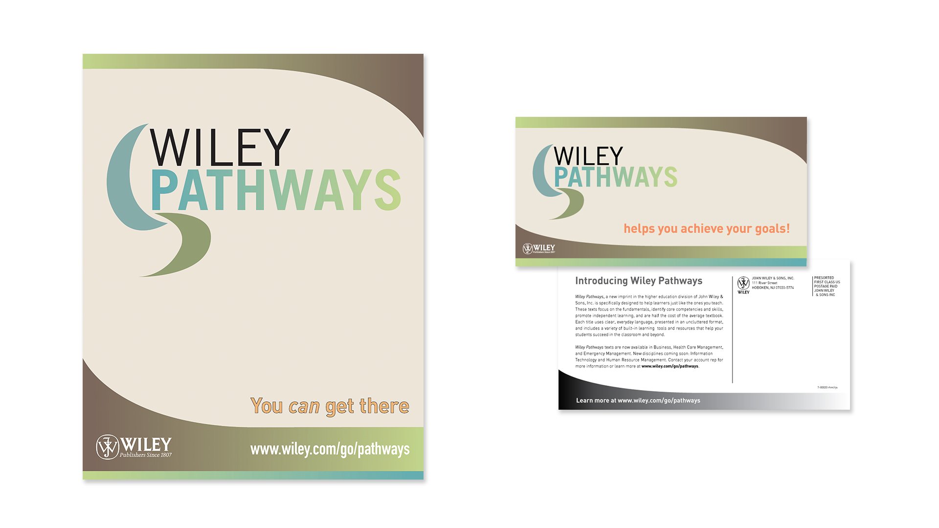 Wiley Pathways brochure and postcard