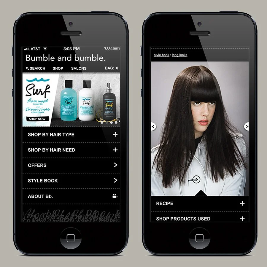 Bumble and bumble site design