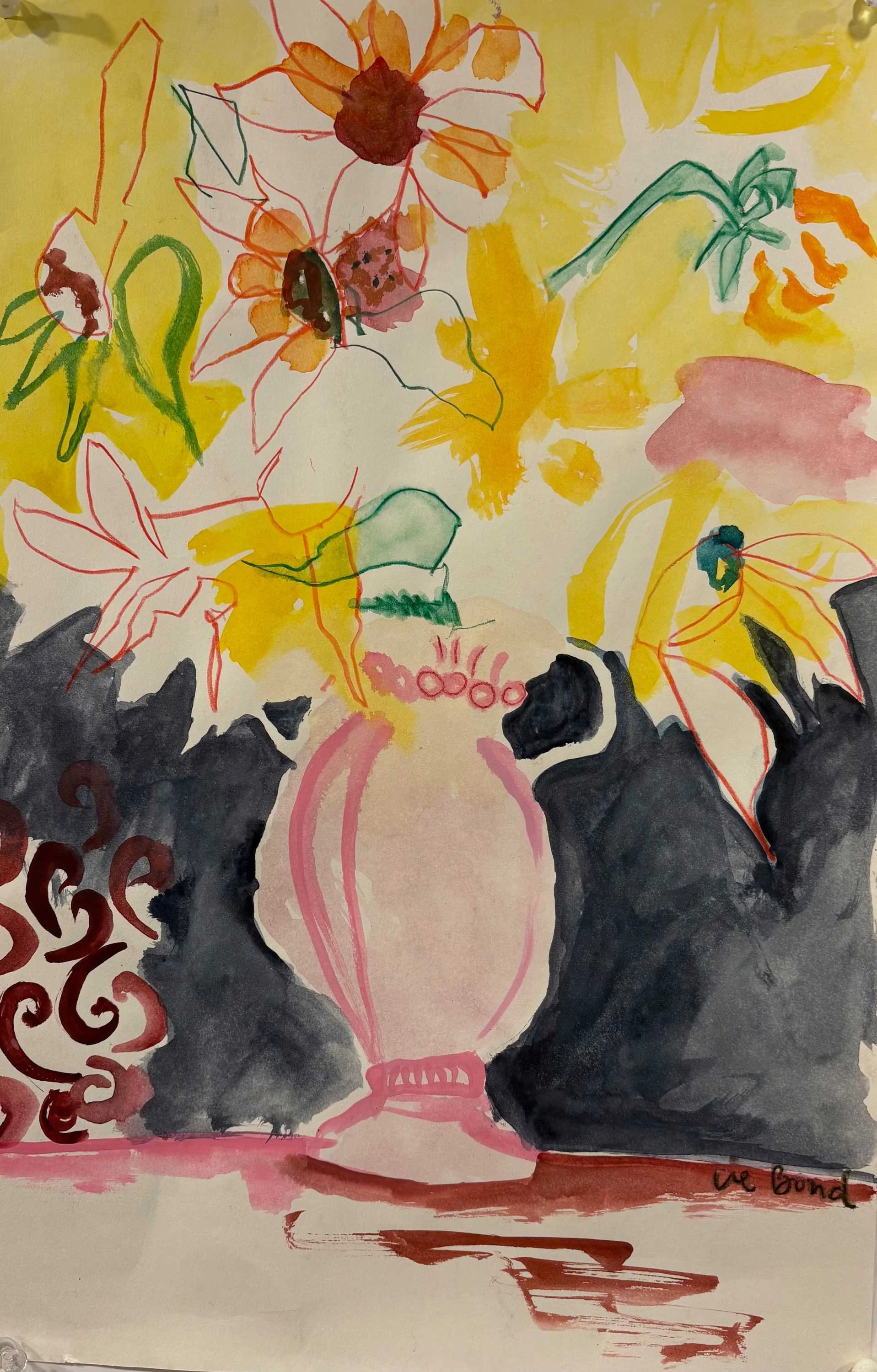 Oh, Sunflowers-11x17 on paper-$225