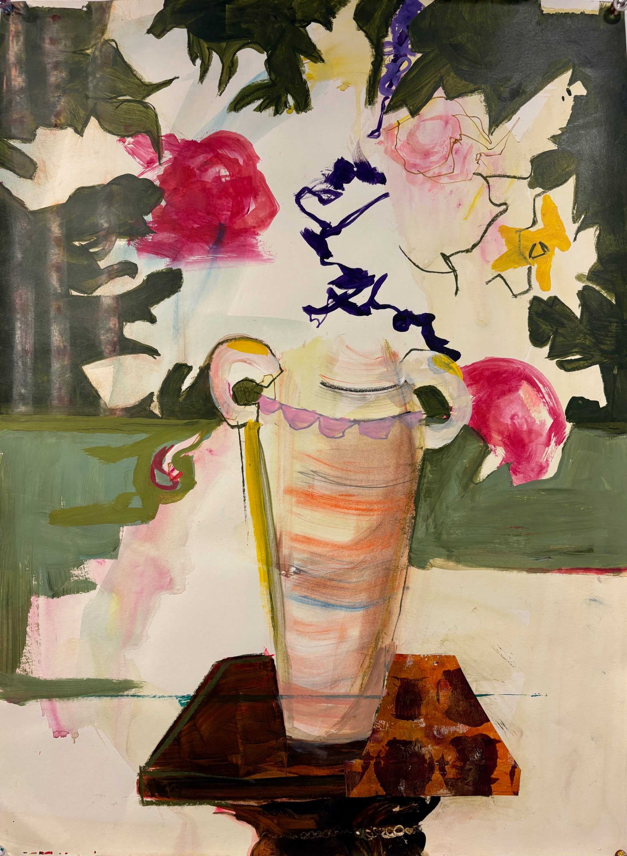 Negative Bouquet, Charcoal Smudge-22x30 on paper-$650