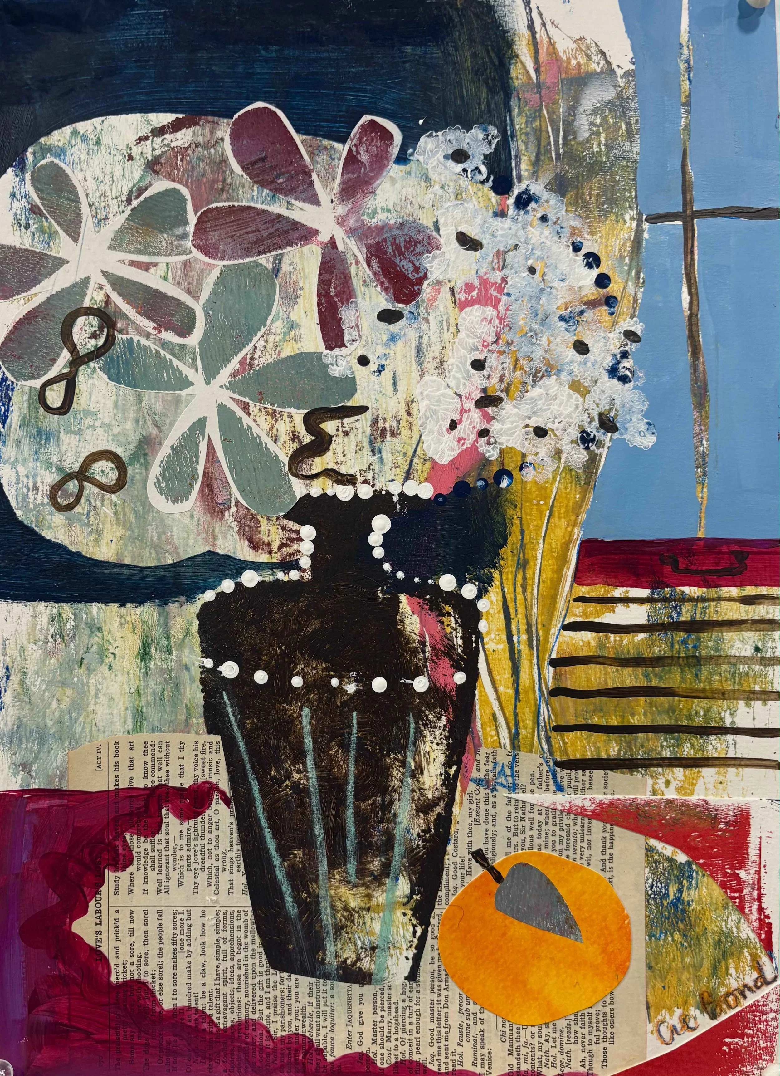 Beaded Vase-11x15 paper-$195