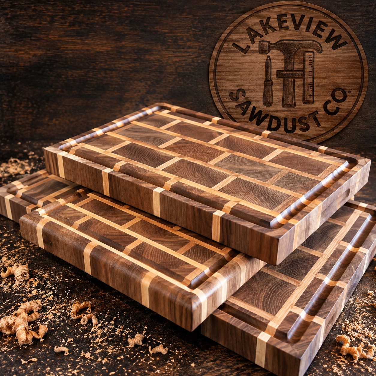 Brick Pattern Cutting Boards