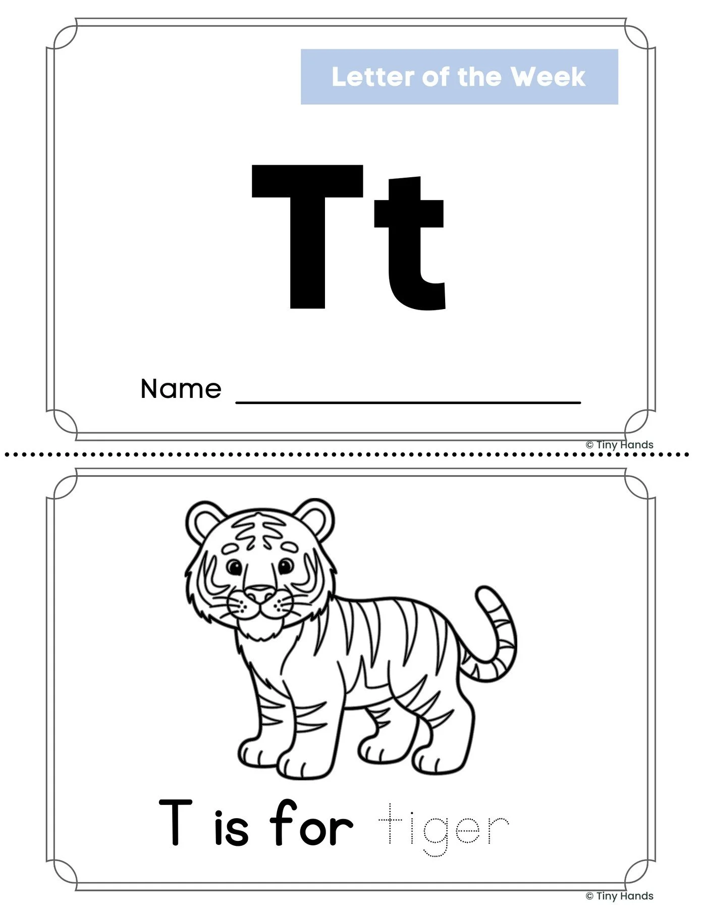 Letter T Book