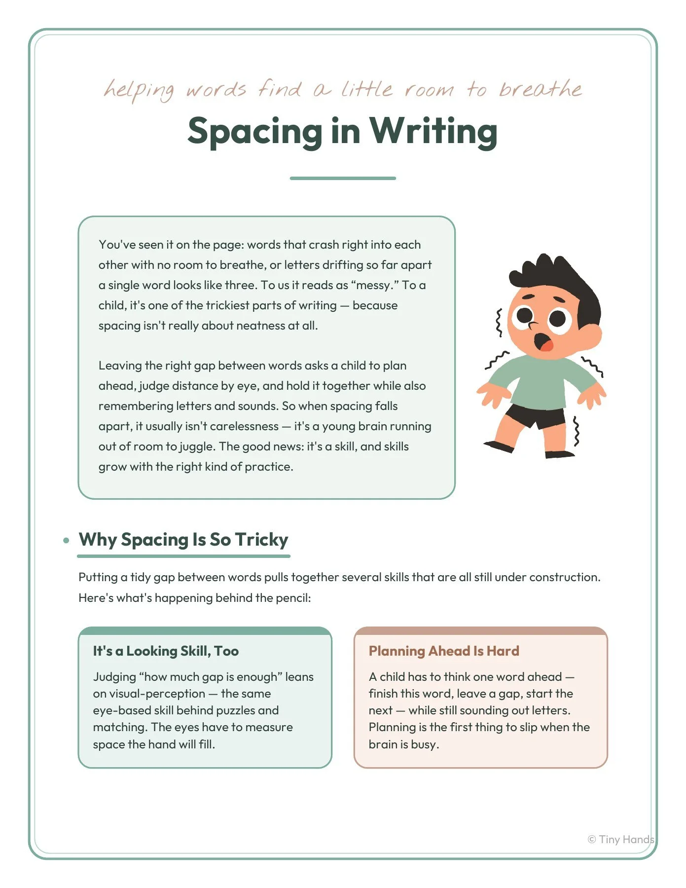 Spacing in Writing