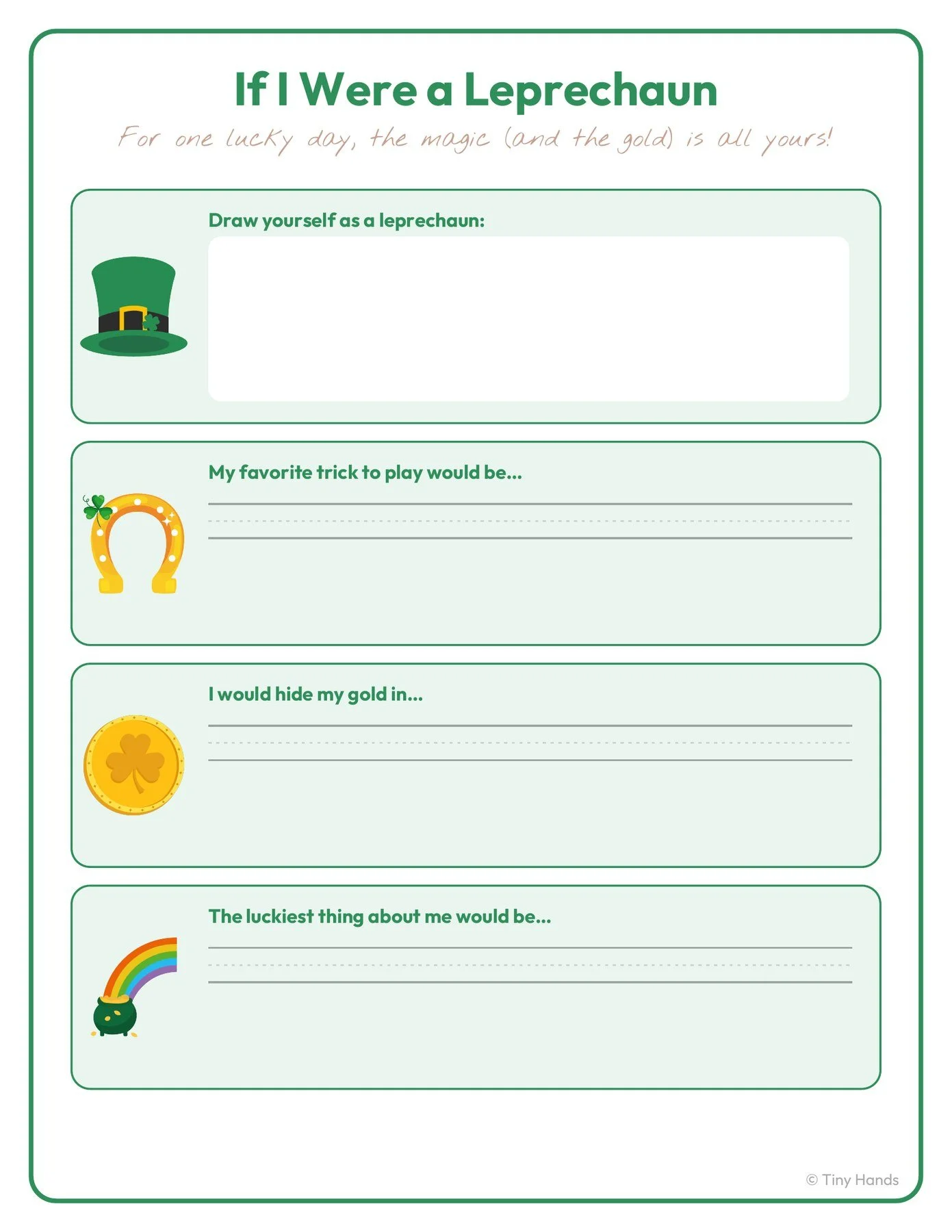 If I Were a Leprechaun Writing Prompt