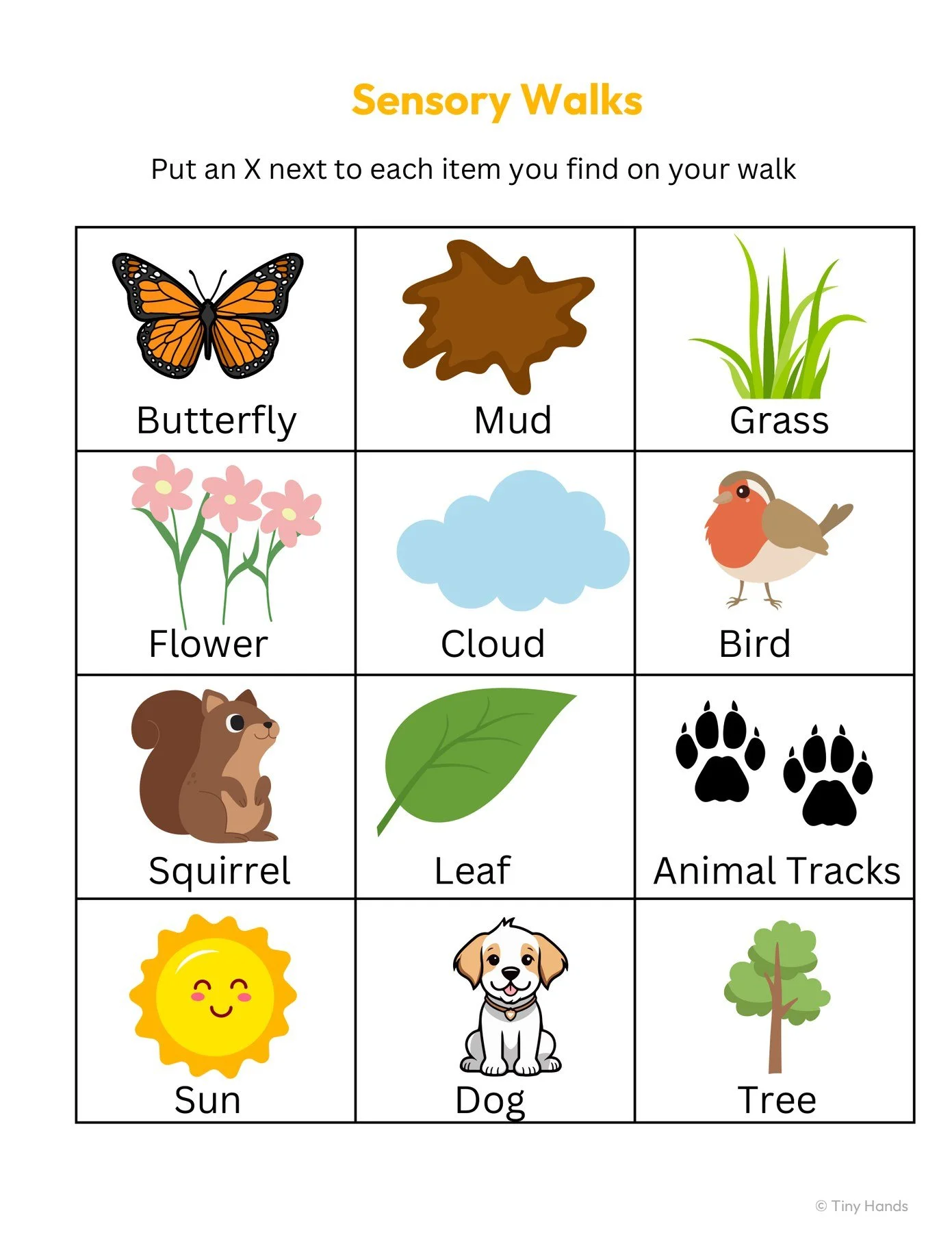 Sensory Walk & Summer Scavenger Hunt