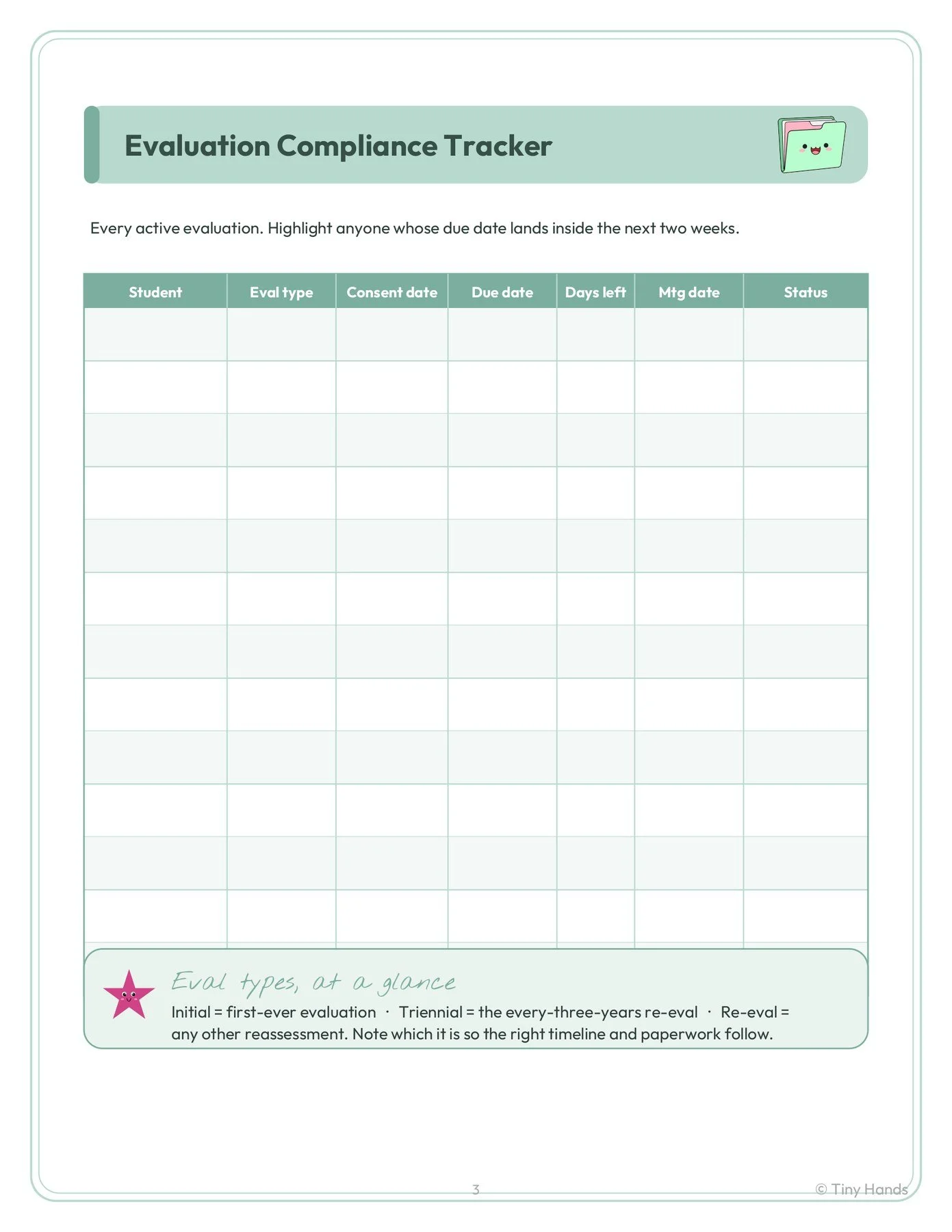 Evaluation Compliance Tracker