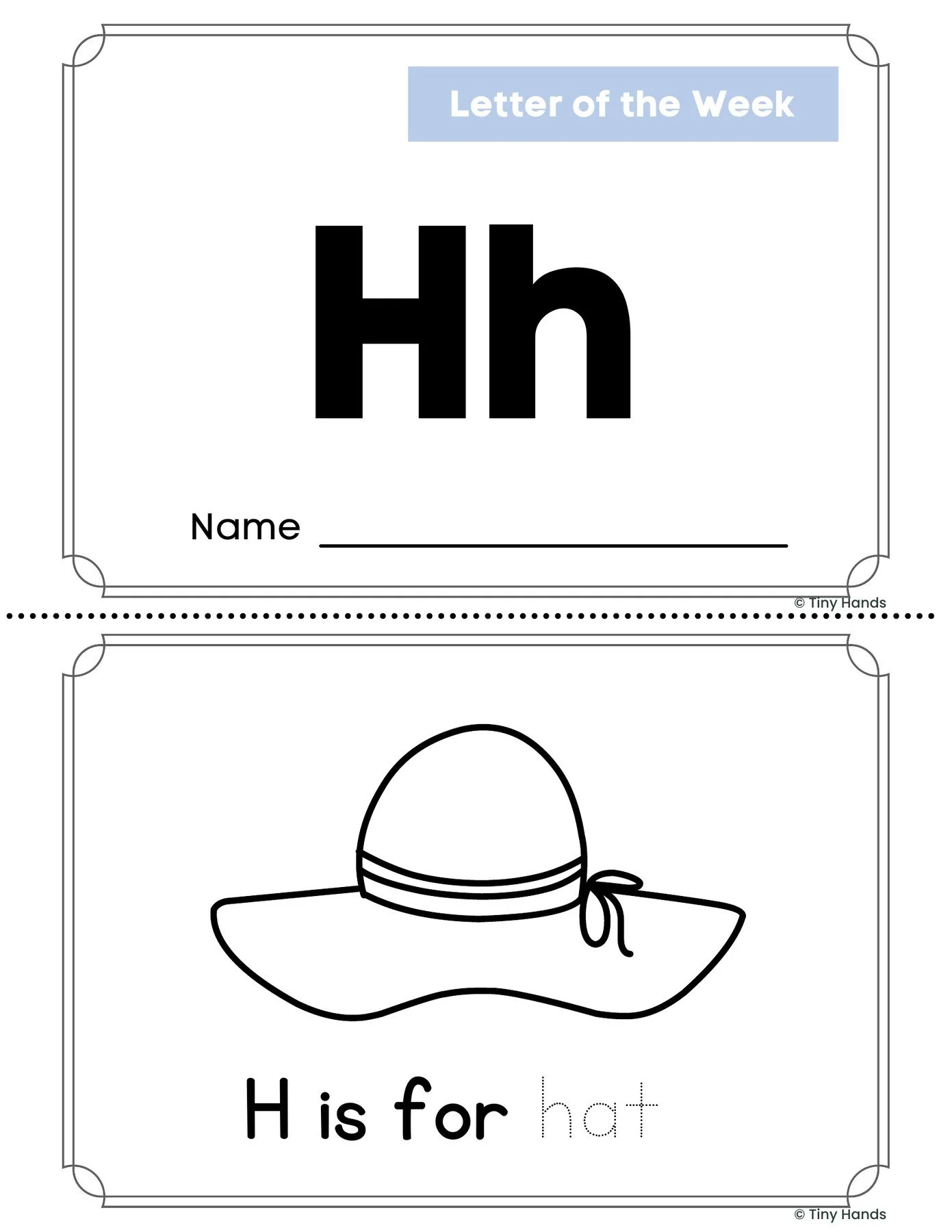 Letter H Book