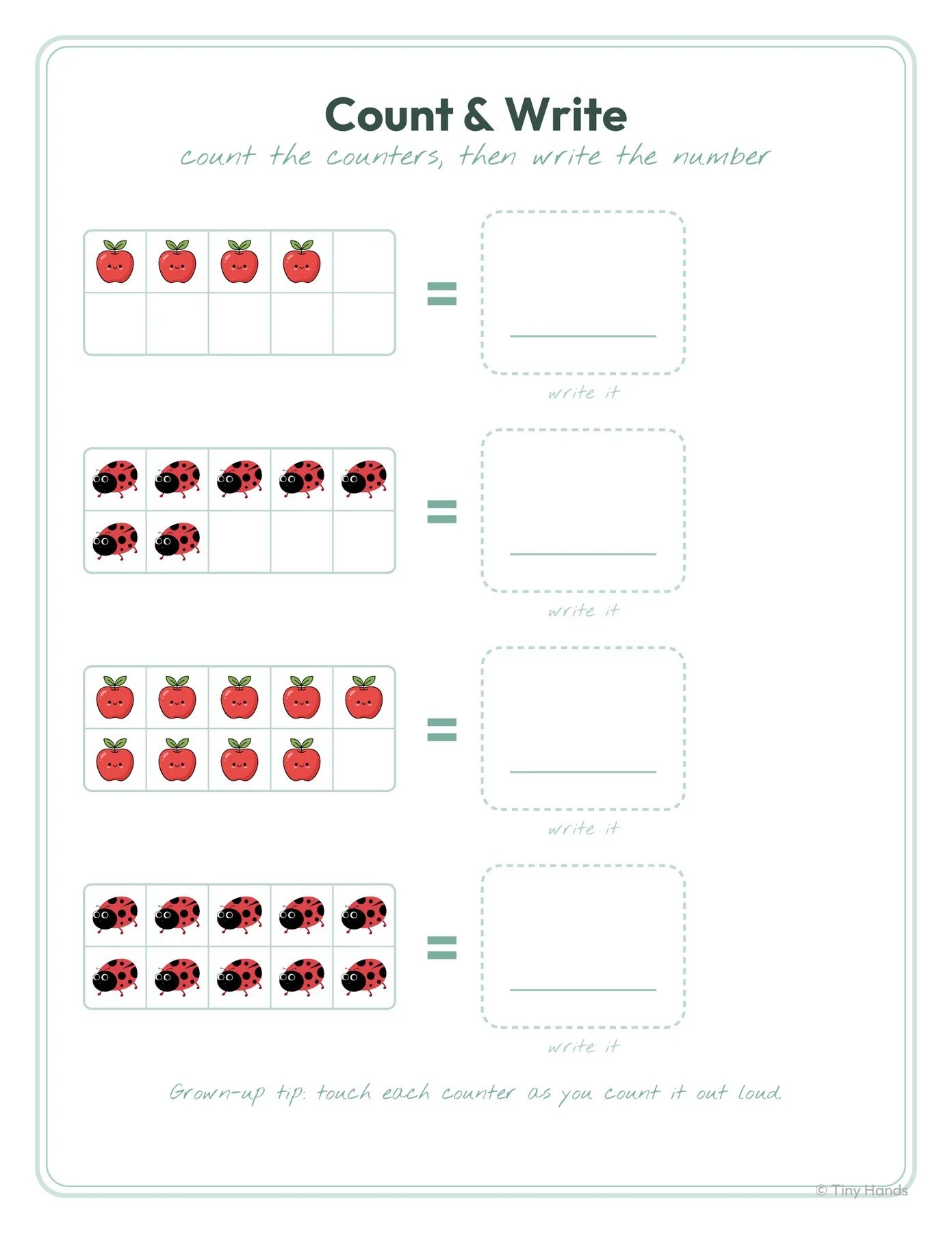 Numbers 0–10: Trace, Count & Sort