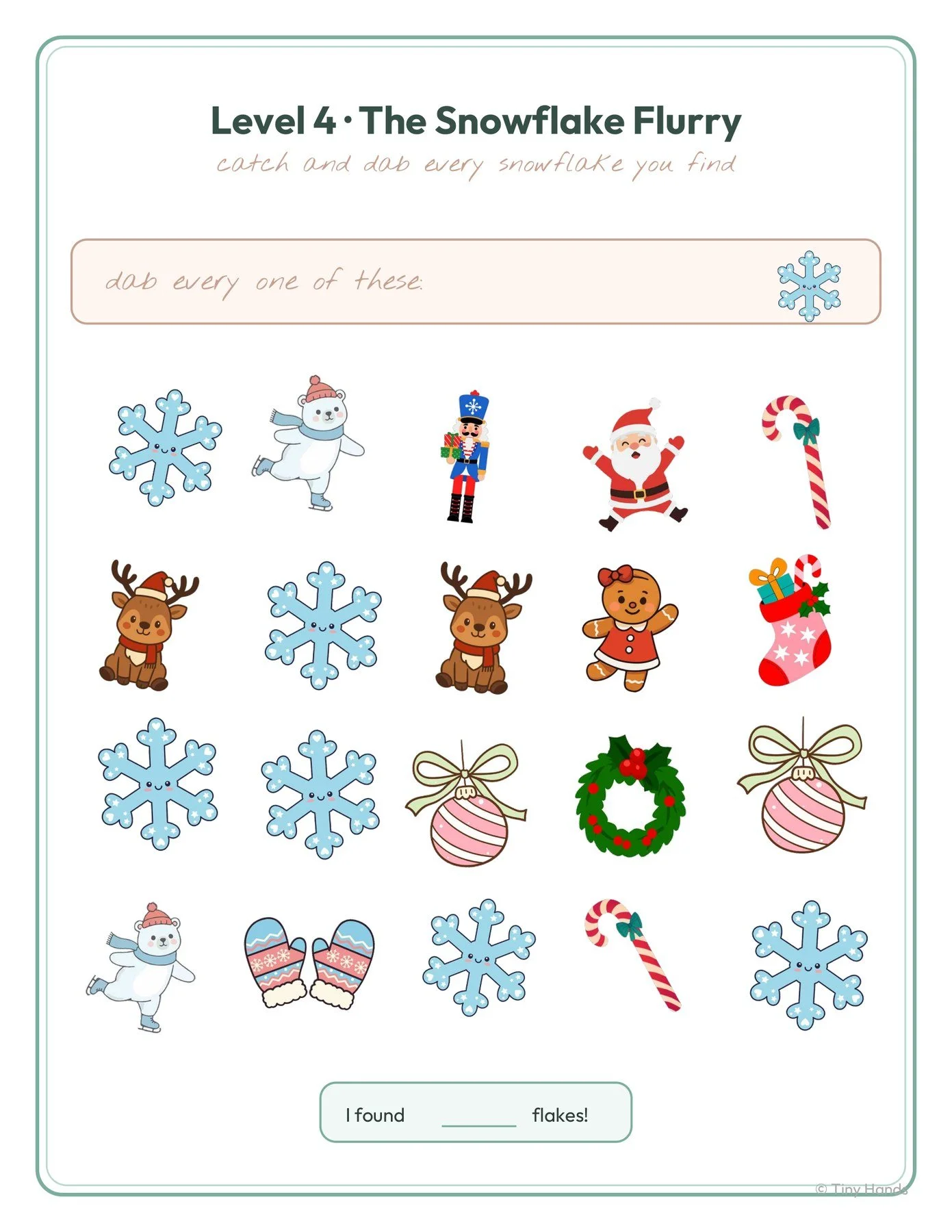Christmas Same vs Different Dab & Color