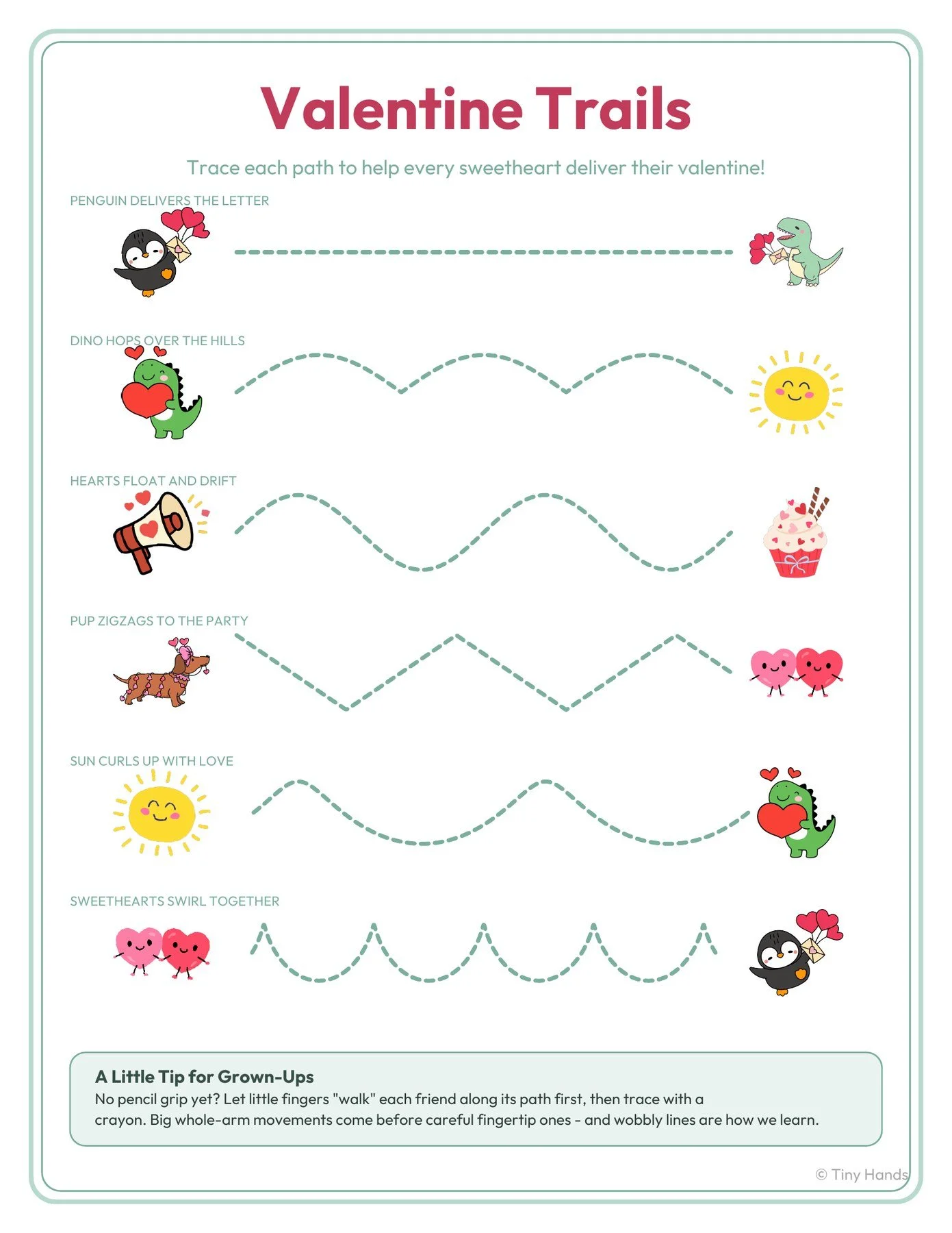 Sweetheart Trails Prewriting