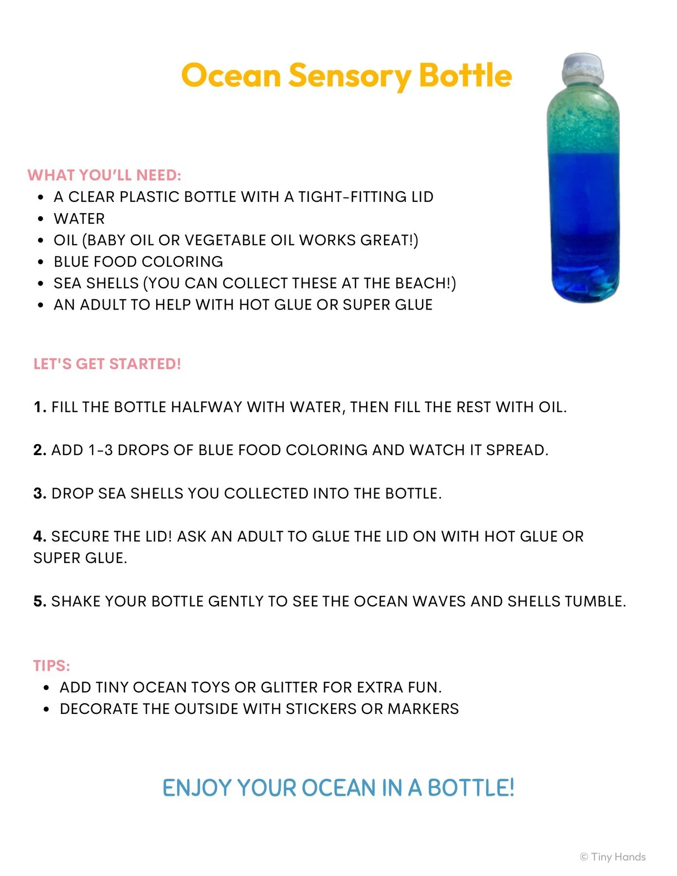 Ocean Sensory Bottle