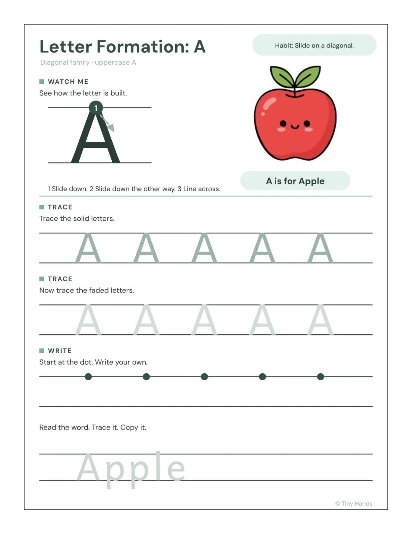 Uppercase Letter Formation A–Z