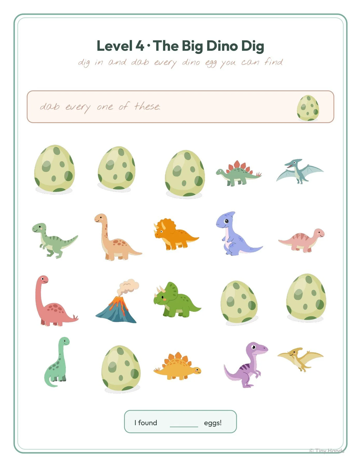 Dinosaur Same vs Different Dab & Color