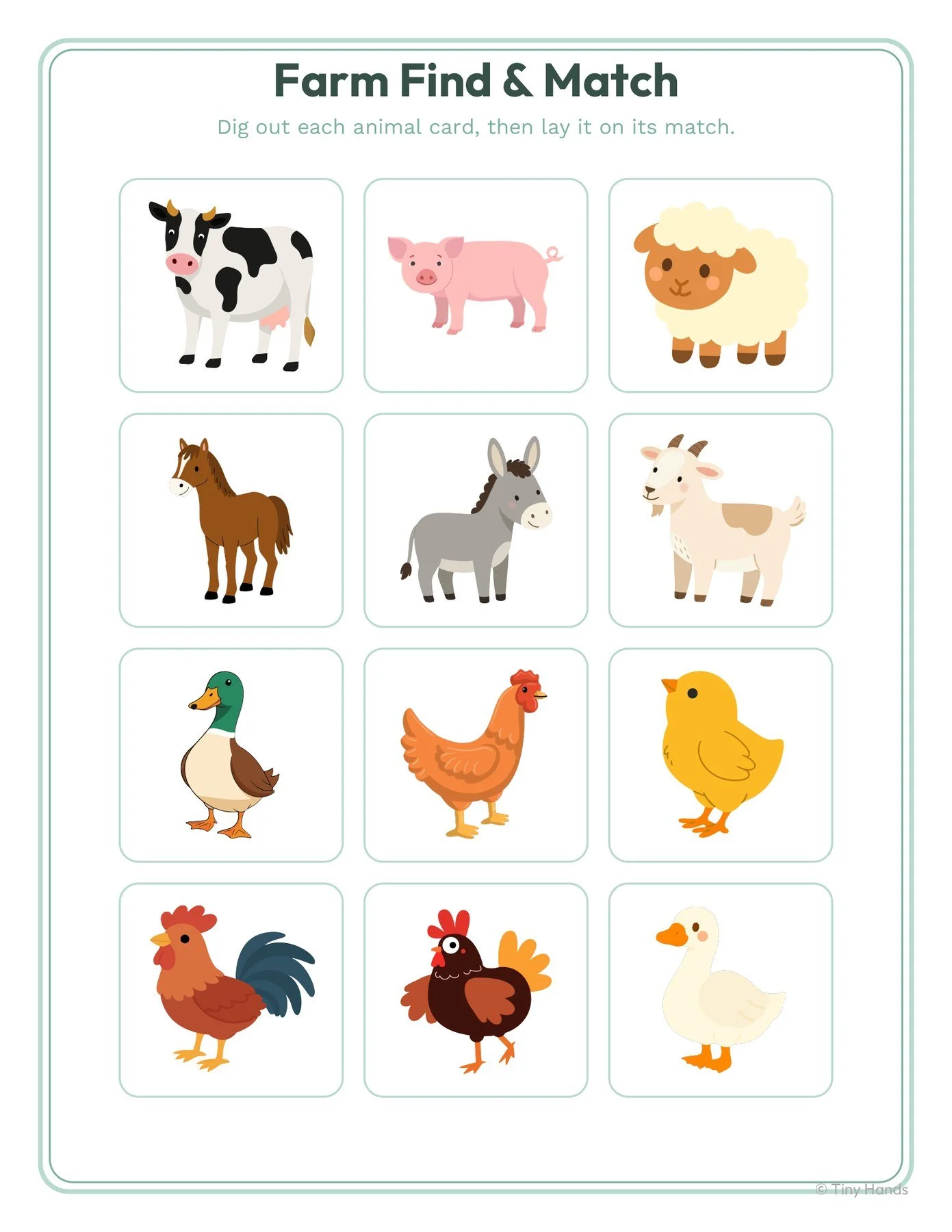 Farm Sensory Bin Activity Pack