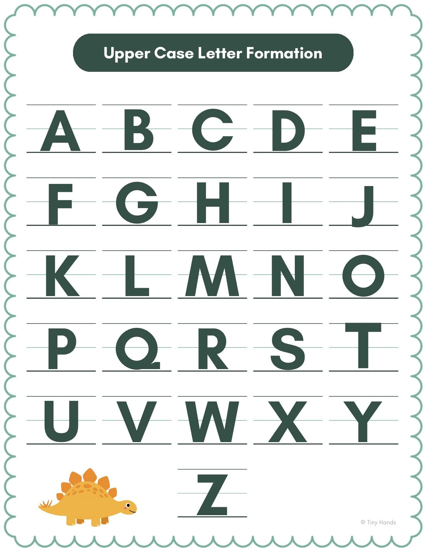 Letter Formation Chart A–Z