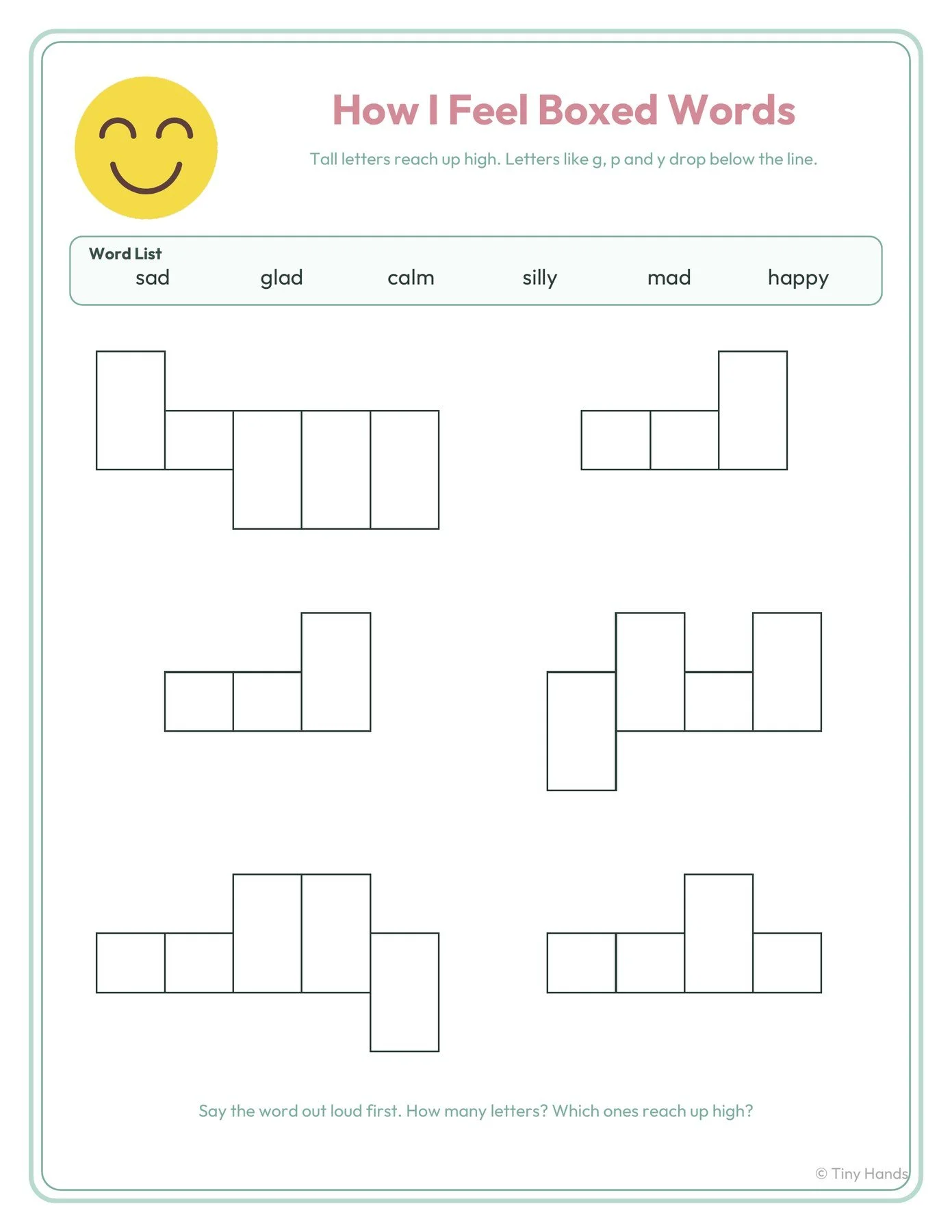 Feelings & Kindness Boxed Words