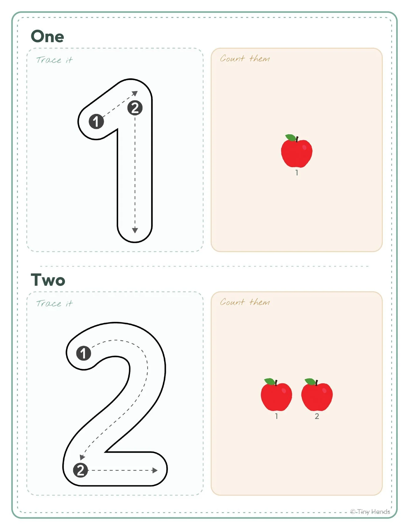 Count the Apples 1–10
