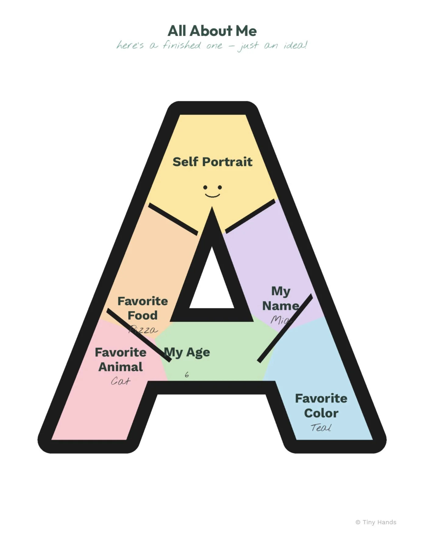 All About Me Alphabet Craft
