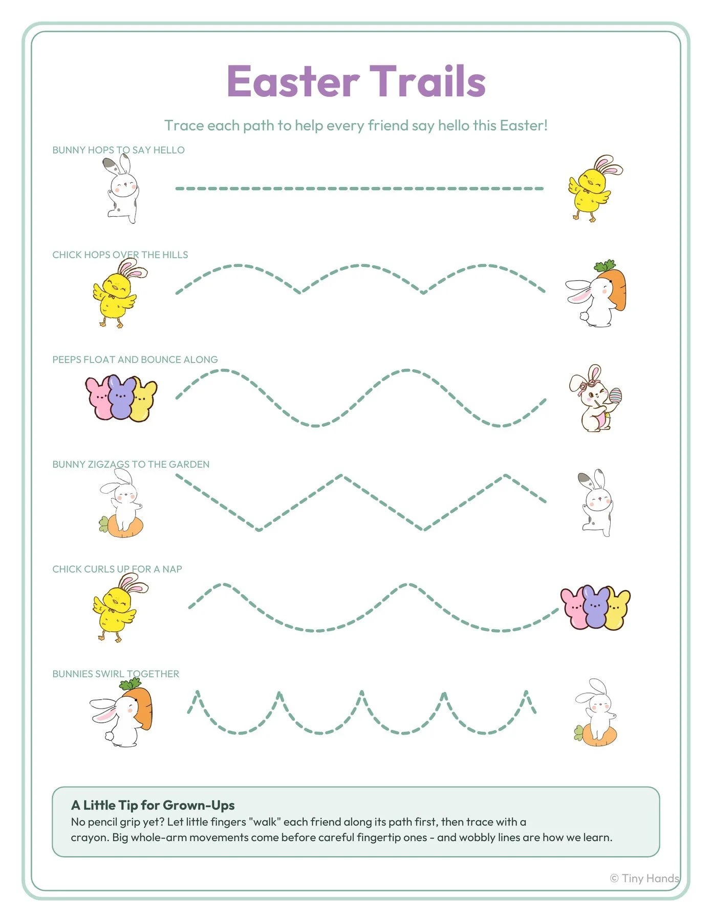 Easter Trails Prewriting