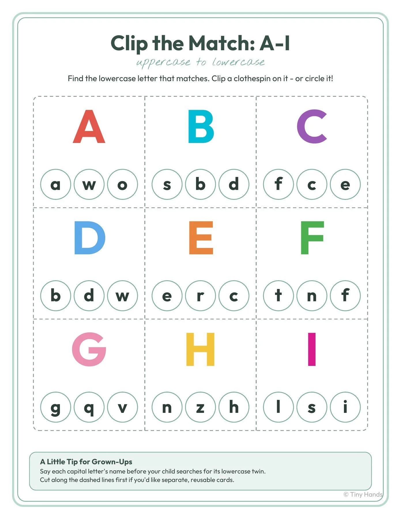 Clip & Match Alphabet
