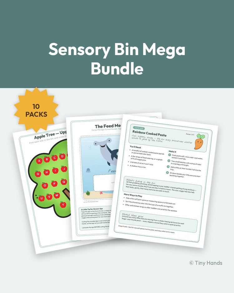 Sensory Bin Mega Bundle printable from Tiny Hands