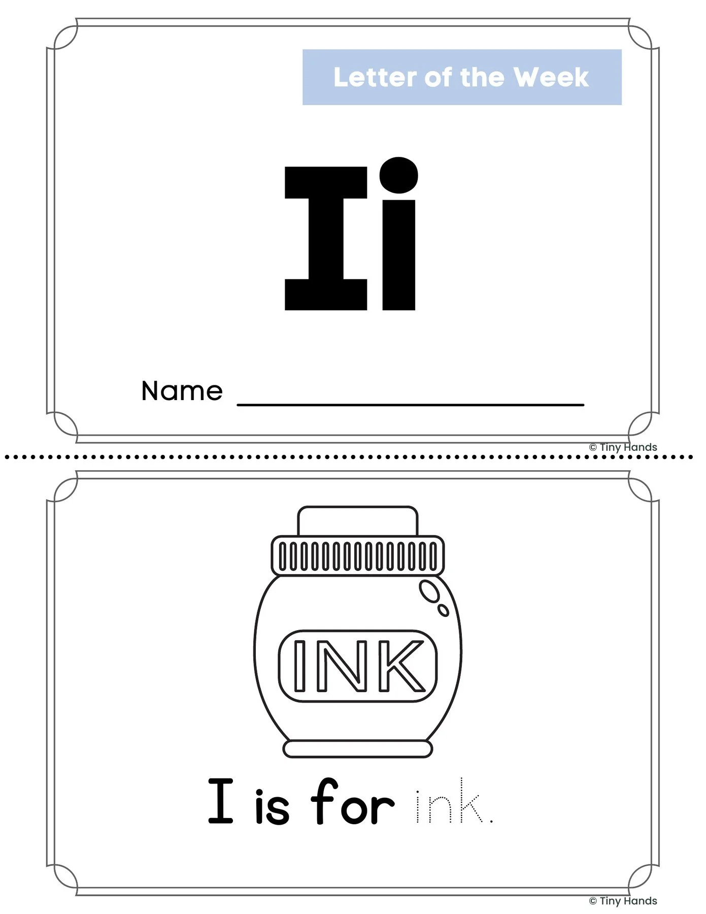 Letter I Book