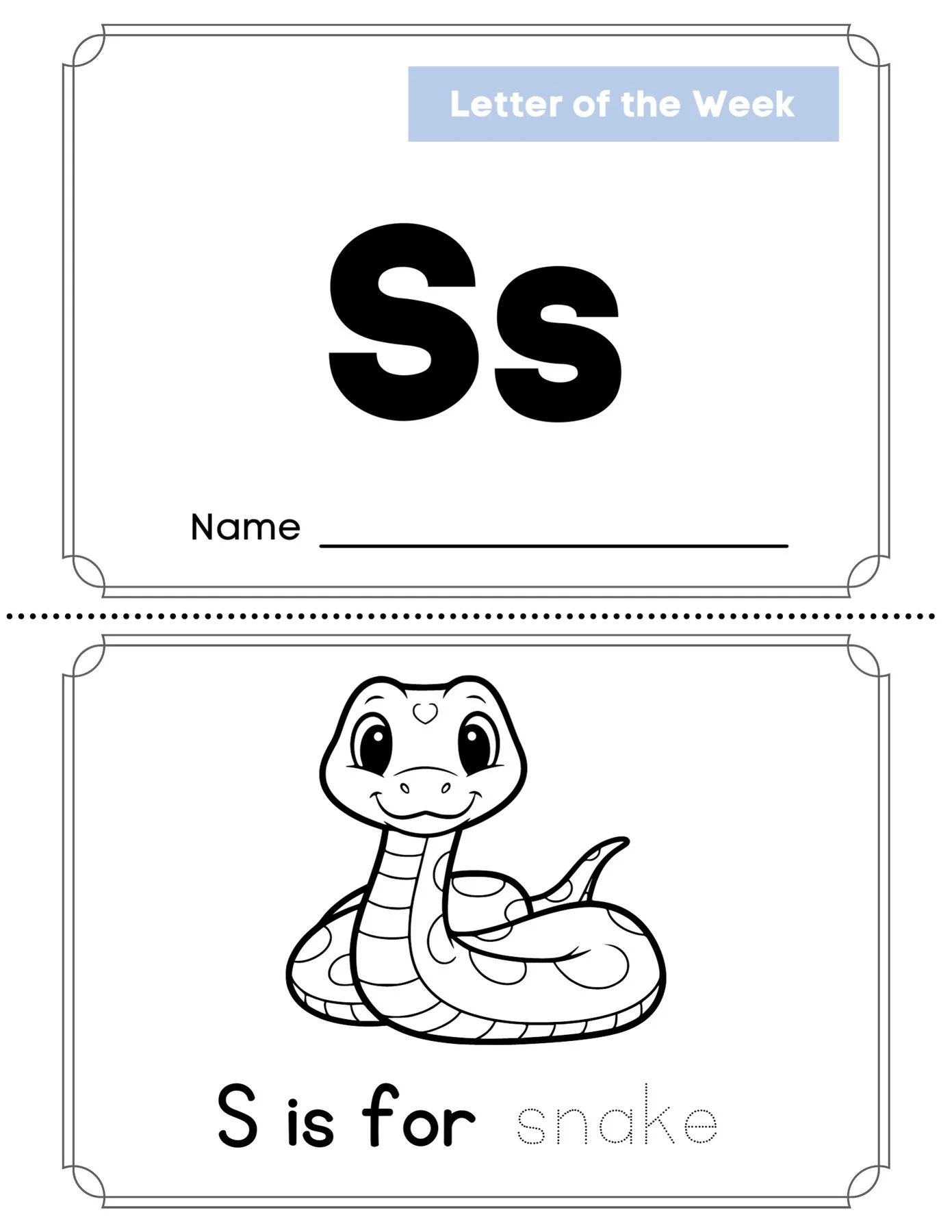 Letter S Book