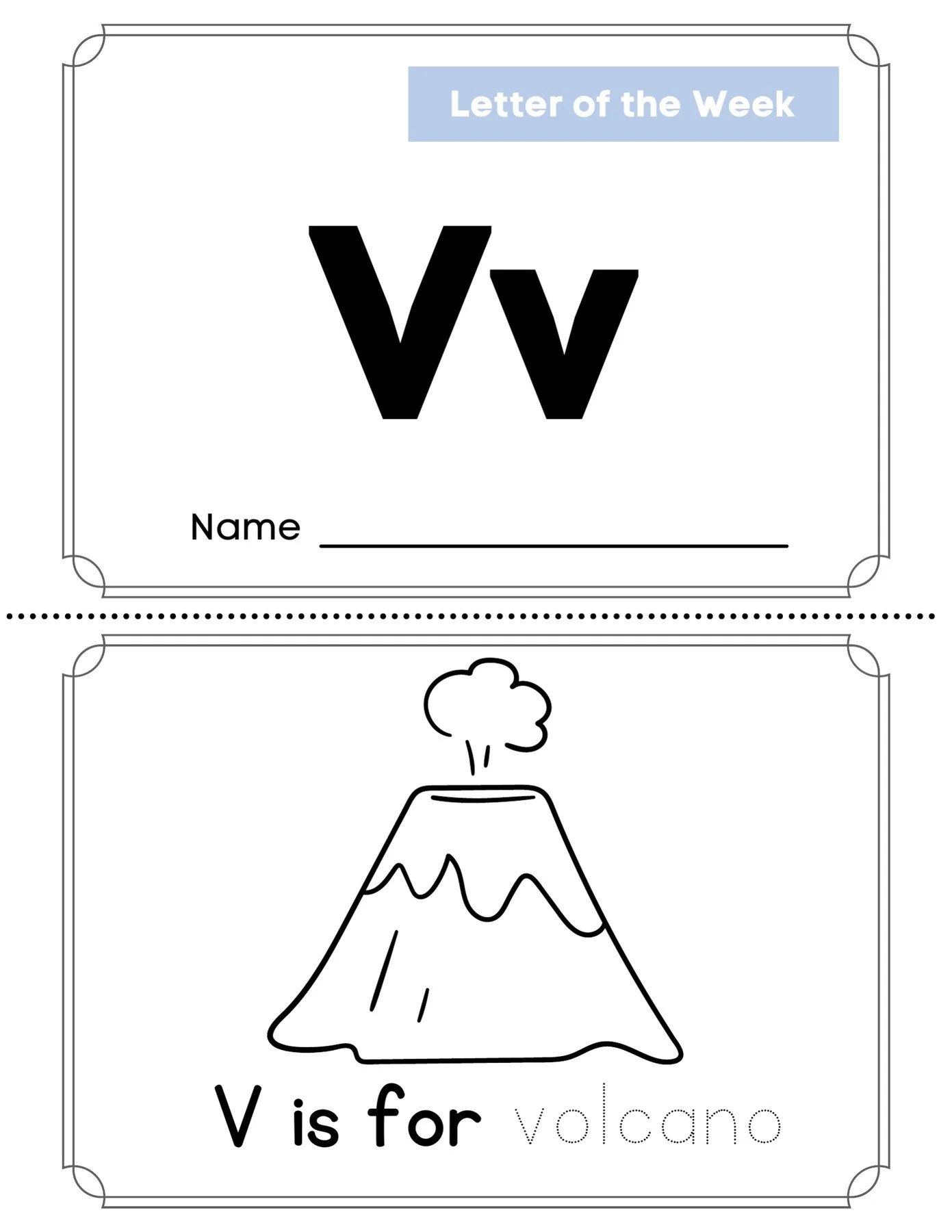 Letter V Book