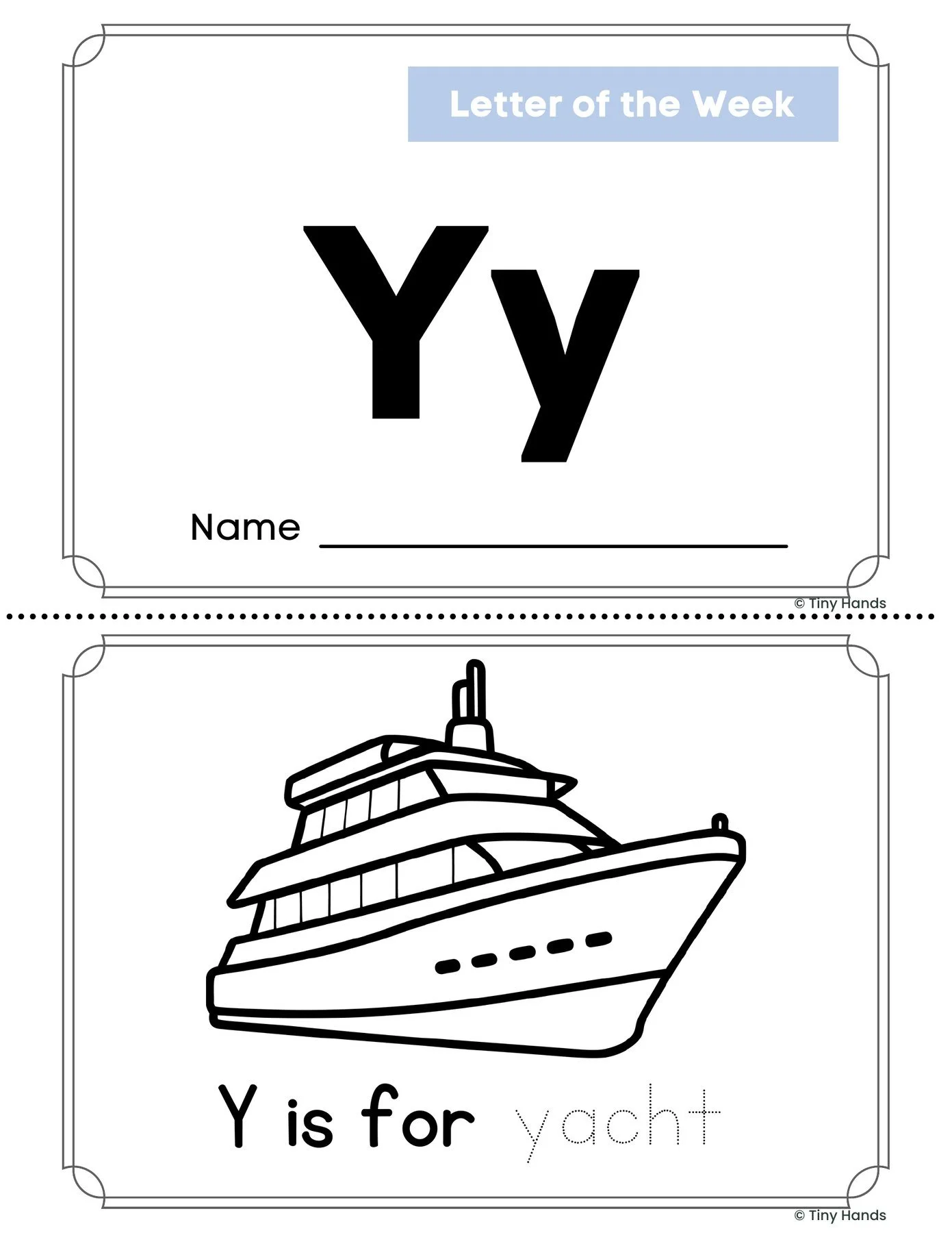 Letter Y Book