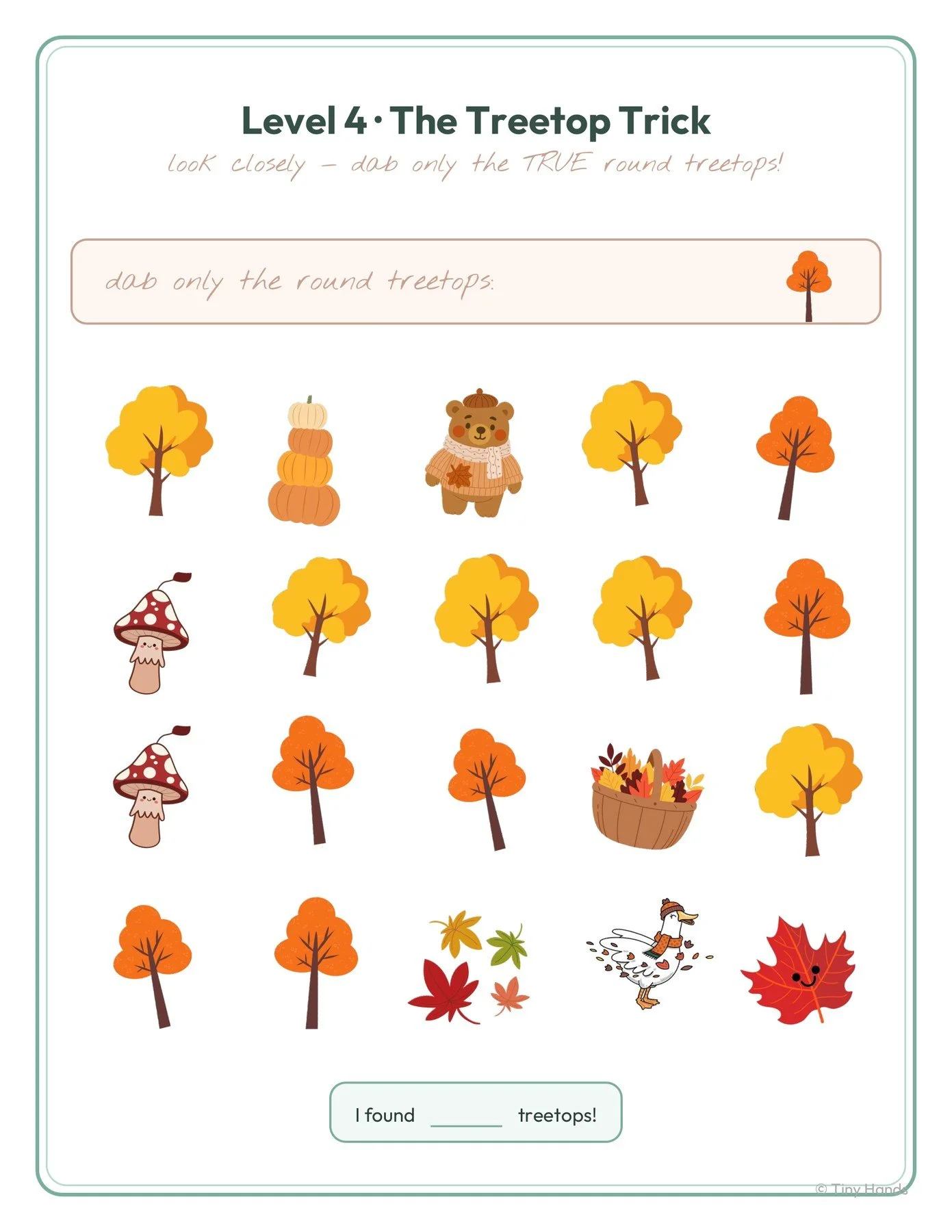 Fall Same vs Different Dab & Color